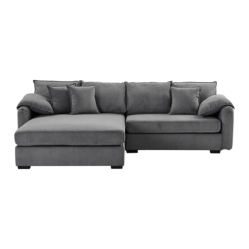 Aladino 2-Piece Upholstered Reversible Sectional Sofa with Storage