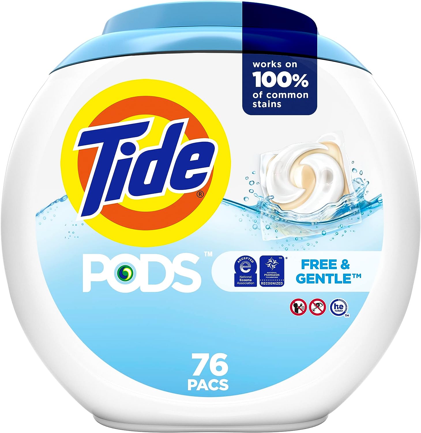 Tide PODS Free & Gentle Laundry Detergent Soap Pods, 81 count