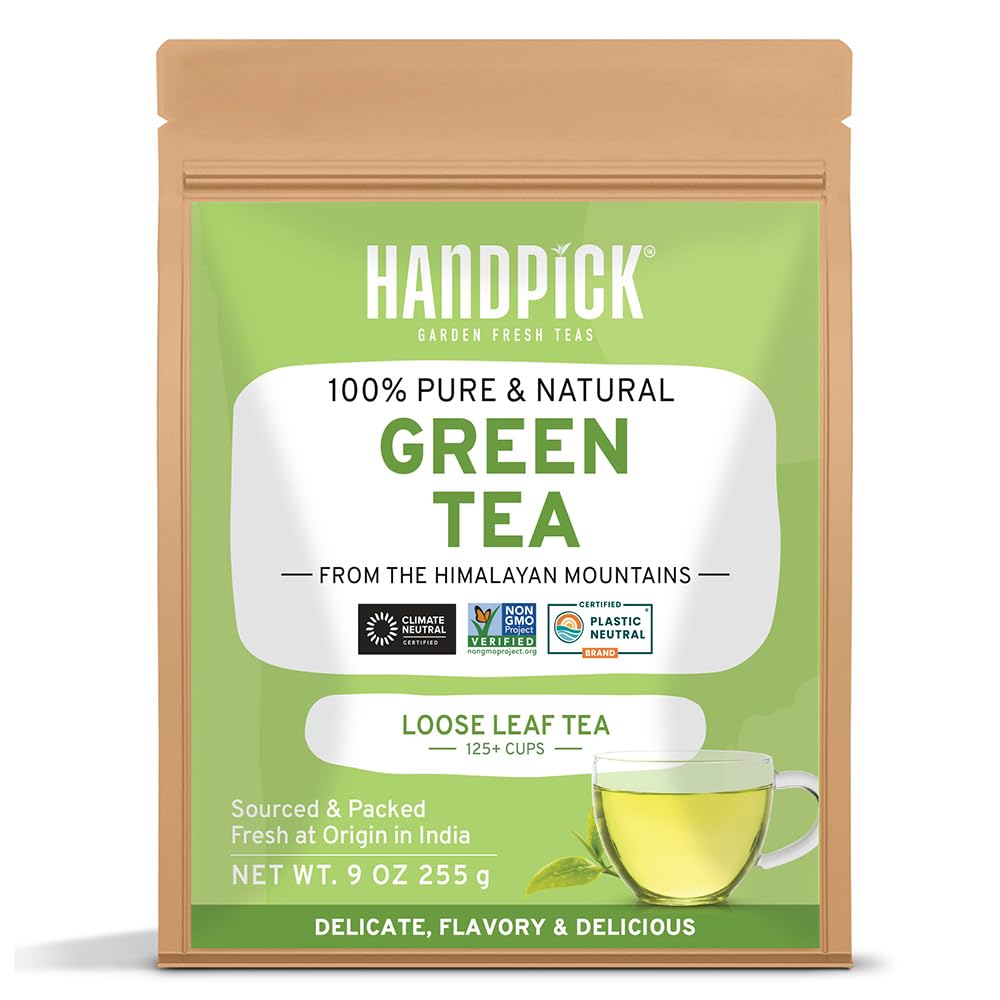 HANDPICK, Peppermint Tea, Eco-Conscious Tea Bags - 100 Count | Caffeine Free, Non-GMO | Minty, Fresh & Cool flavor | Direct From Source
