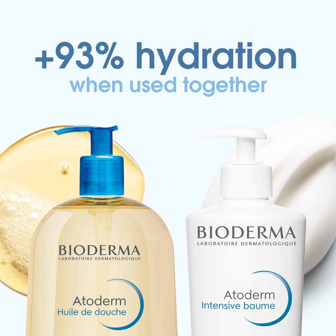 Bioderma Atoderm Shower Oil, Cleansing Oil For Face & Body, Nourishing Cleansing Oil
