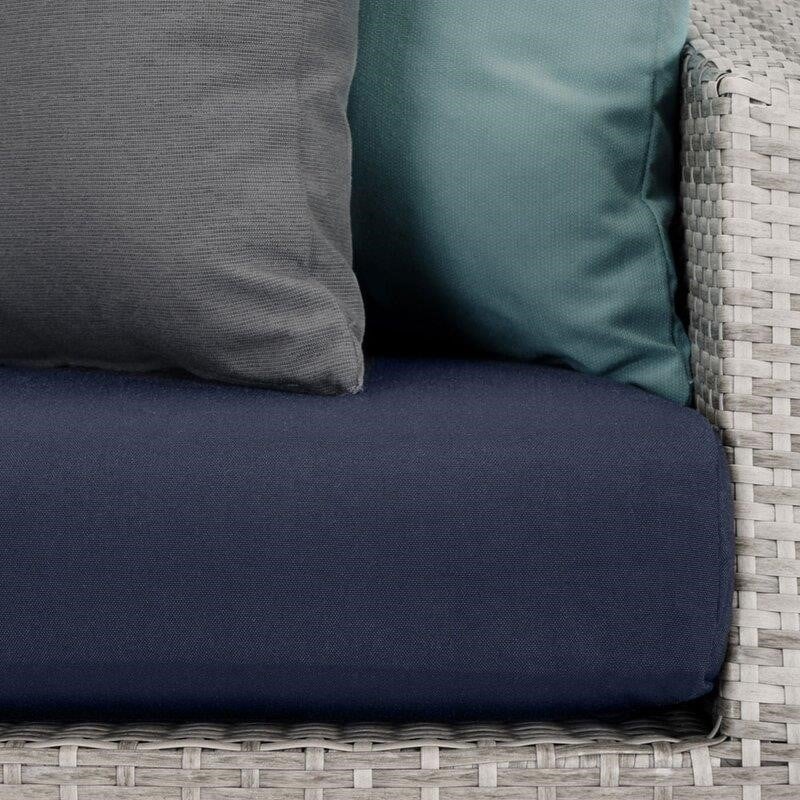 Johana Wicker/Rattan 6 - Person Seating Group with Cushions