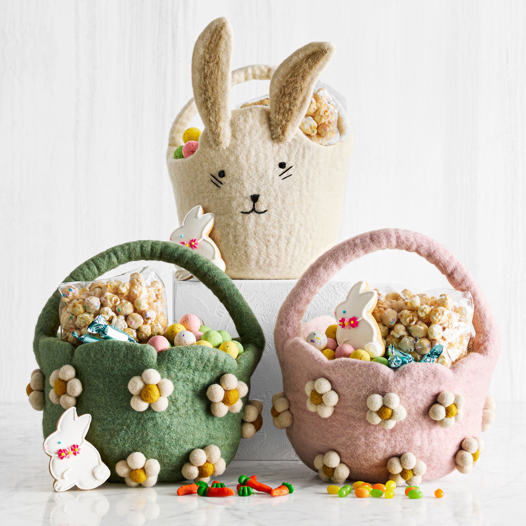 West Elm x Williams Sonoma Pink Daisy Easter Basket
