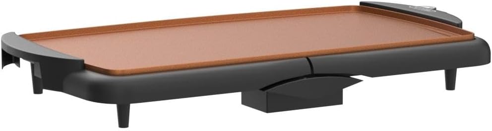 BELLA Electric Ceramic Titanium Griddle, Make 10 Eggs At Once, Healthy-Eco Non-stick Coating, Hassle-Free Clean Up, Large Submersible Cooking Surface, 10.5