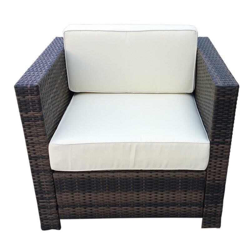 Wicker/Rattan 4 - Person Seating Group with Cushions