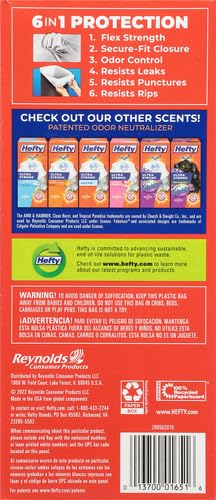 Hefty Ultra Strong Tall Kitchen Trash Bags, Citrus Twist Scent, 13 Gallon, 40 Count
