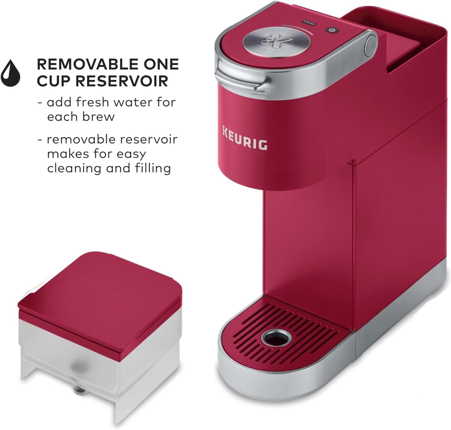 Keurig K-Mini Plus Single Serve K-Cup Pod Coffee Maker, with 6 to 12oz Brew Size, Stores up to 9 K-Cup Pods, Travel Mug Friendly, Matte Black