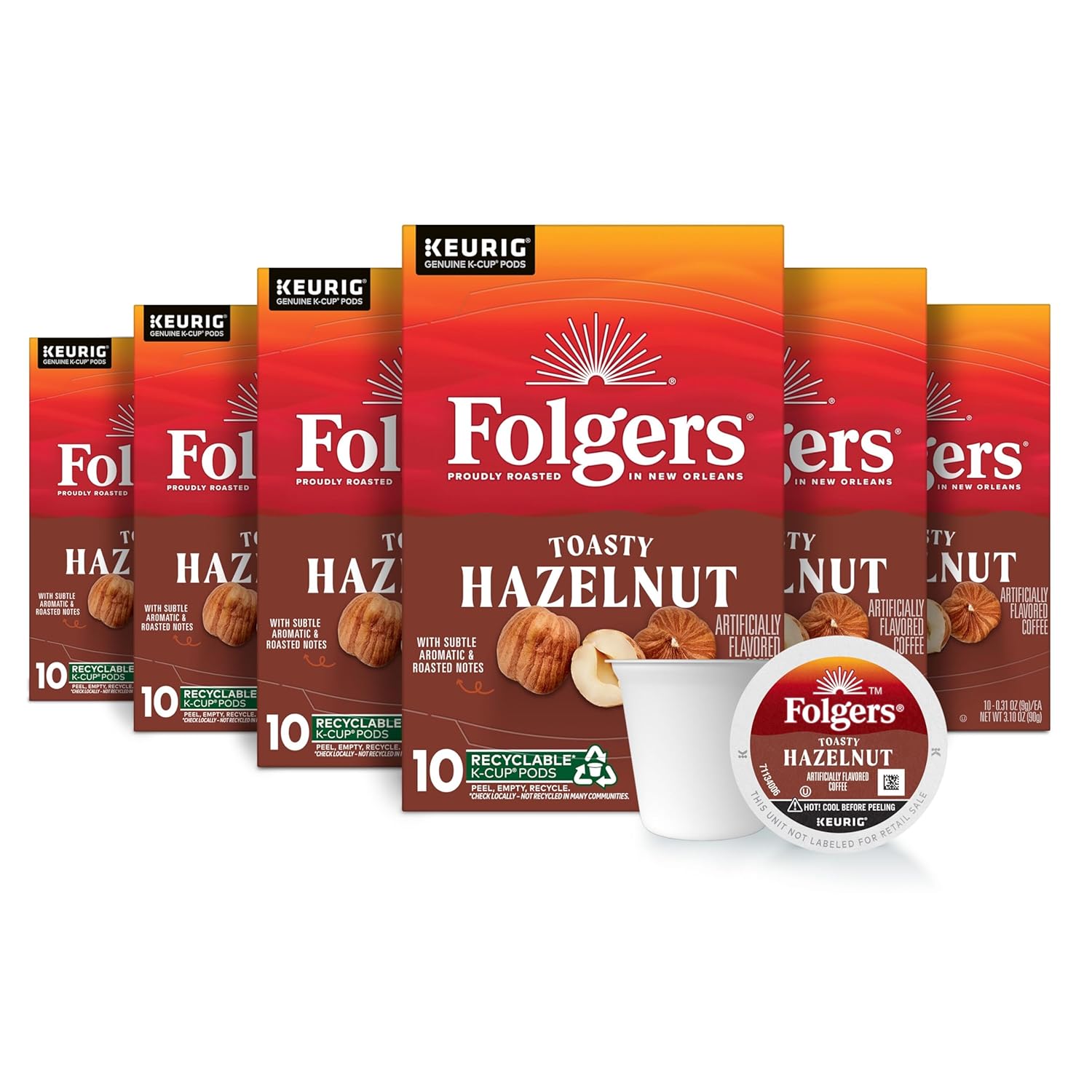 Folgers Classic Roast Medium Roast Coffee, 72 Keurig K-Cup Pods