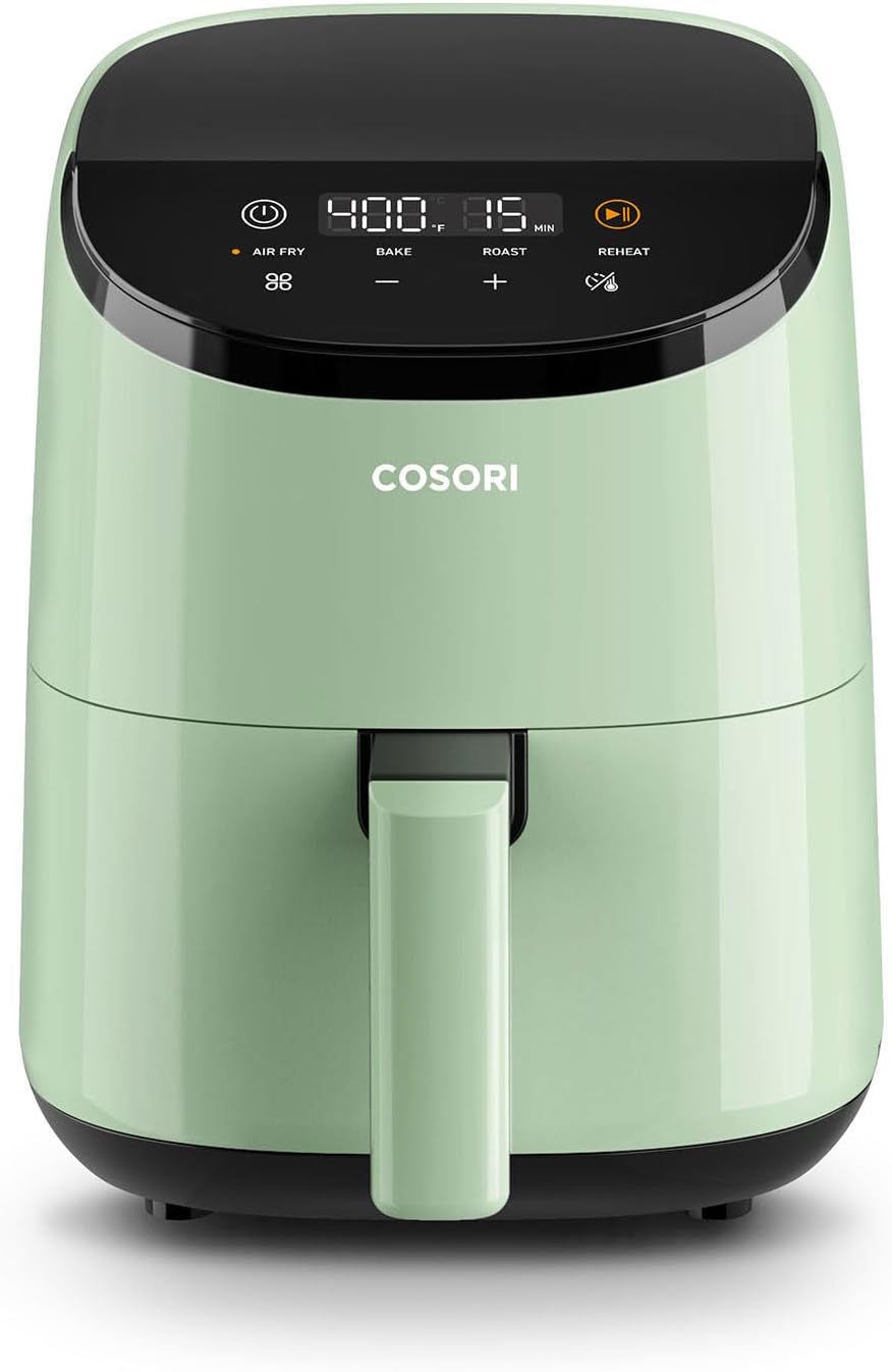 COSORI 2.1Qt Air Fryer, Small 4-in-1 Air Fryer Perfect for Simple Meals and Snack, Easy to Leftover Food to Crispy, 97% Less Oil, 30 In-App Recipes, Nonstick & Dishwasher Safe Basket
