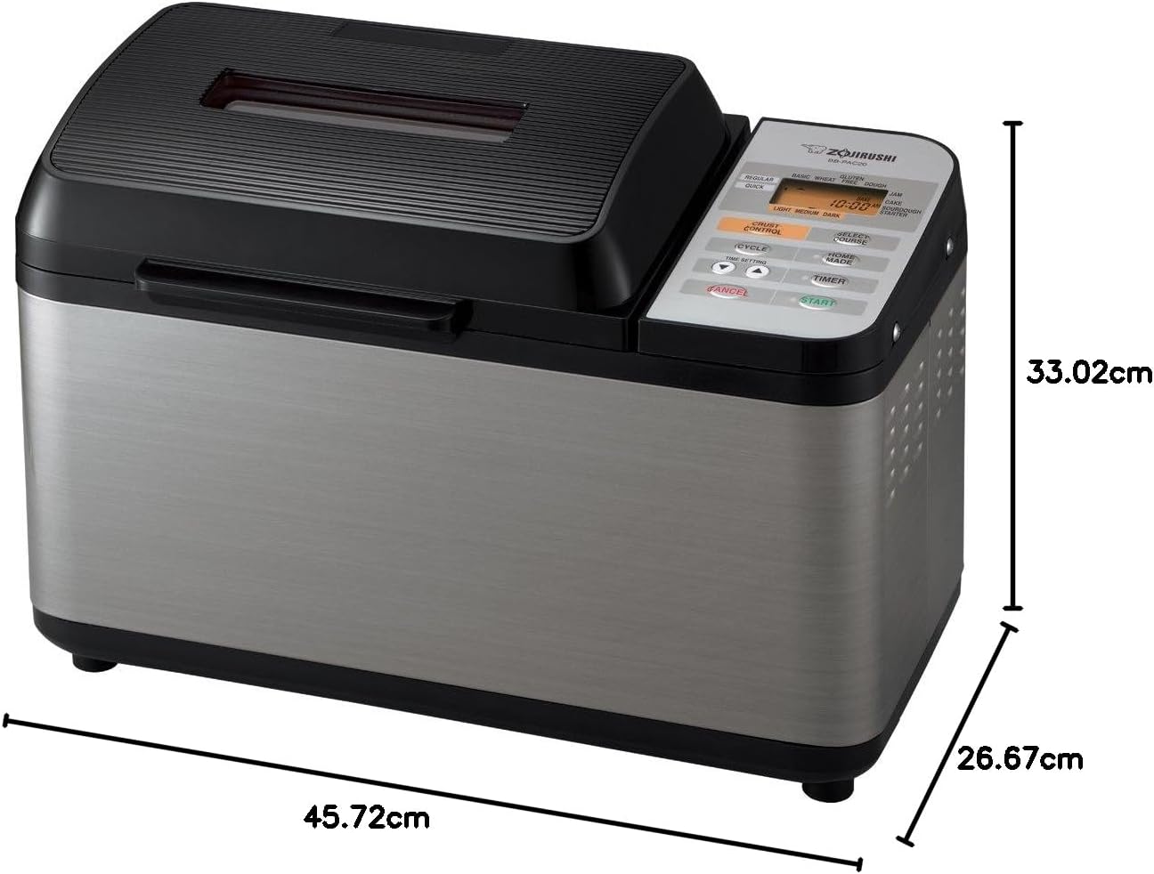 Zojirushi BB-PDC20BA Home Bakery Virtuoso Plus Breadmaker, 2 lb. loaf of bread