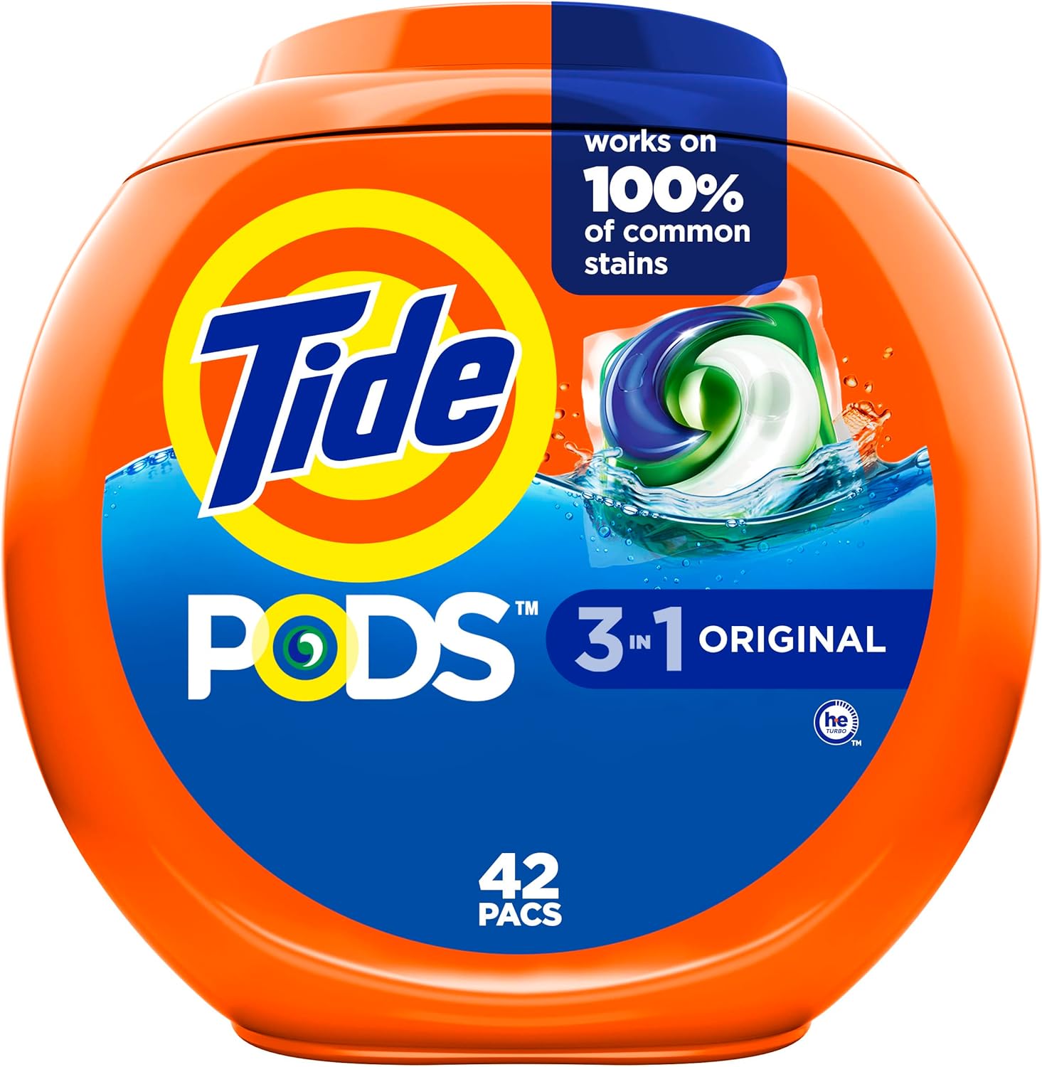Tide PODS Laundry Detergent Pacs, Original Scent, 112 Count, Powerful 3-in-1 Clean in one Step, HE Compatible