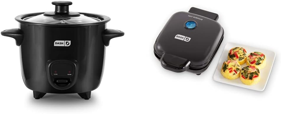 DASH Mini Rice Cooker Steamer with Removable Nonstick Pot, Keep Warm Function & Recipe Guide, .5 Quart, for Soups, Stews, Grains & Oatmeal - Aqua