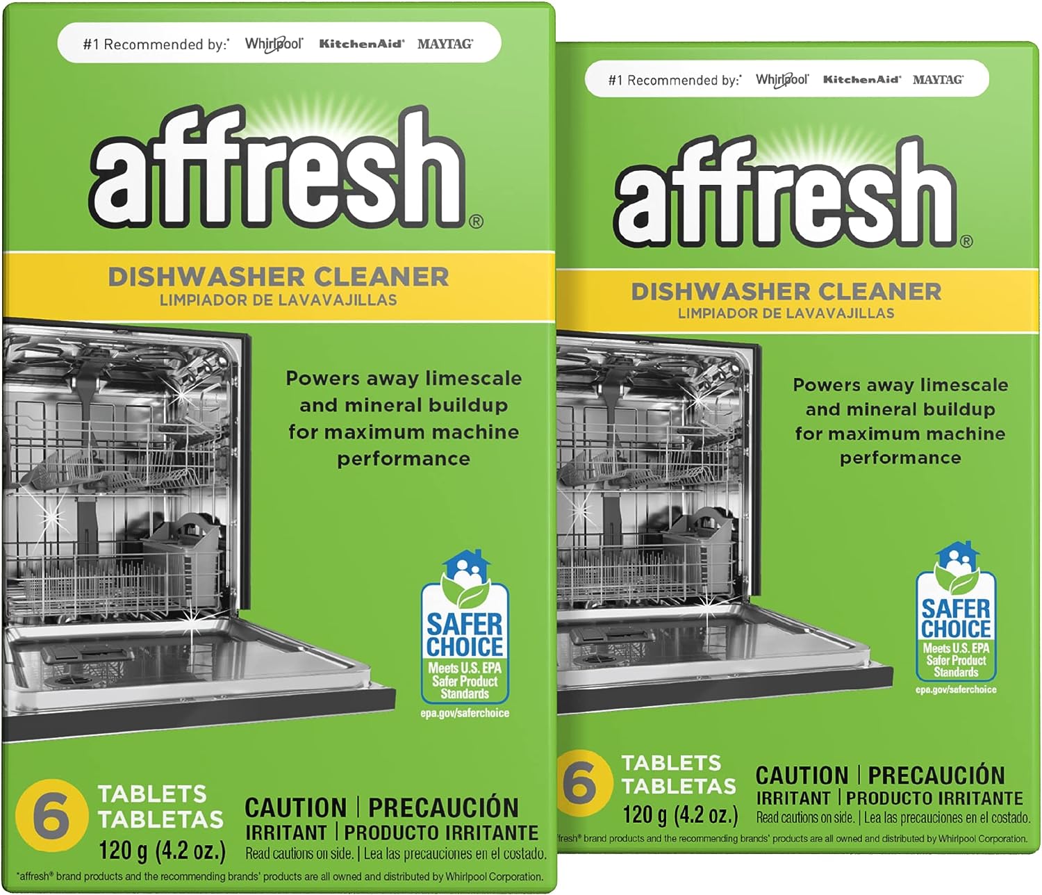 Affresh Dishwasher Cleaner, Helps Remove Limescale and Odor-Causing Residue, 6 Tablets