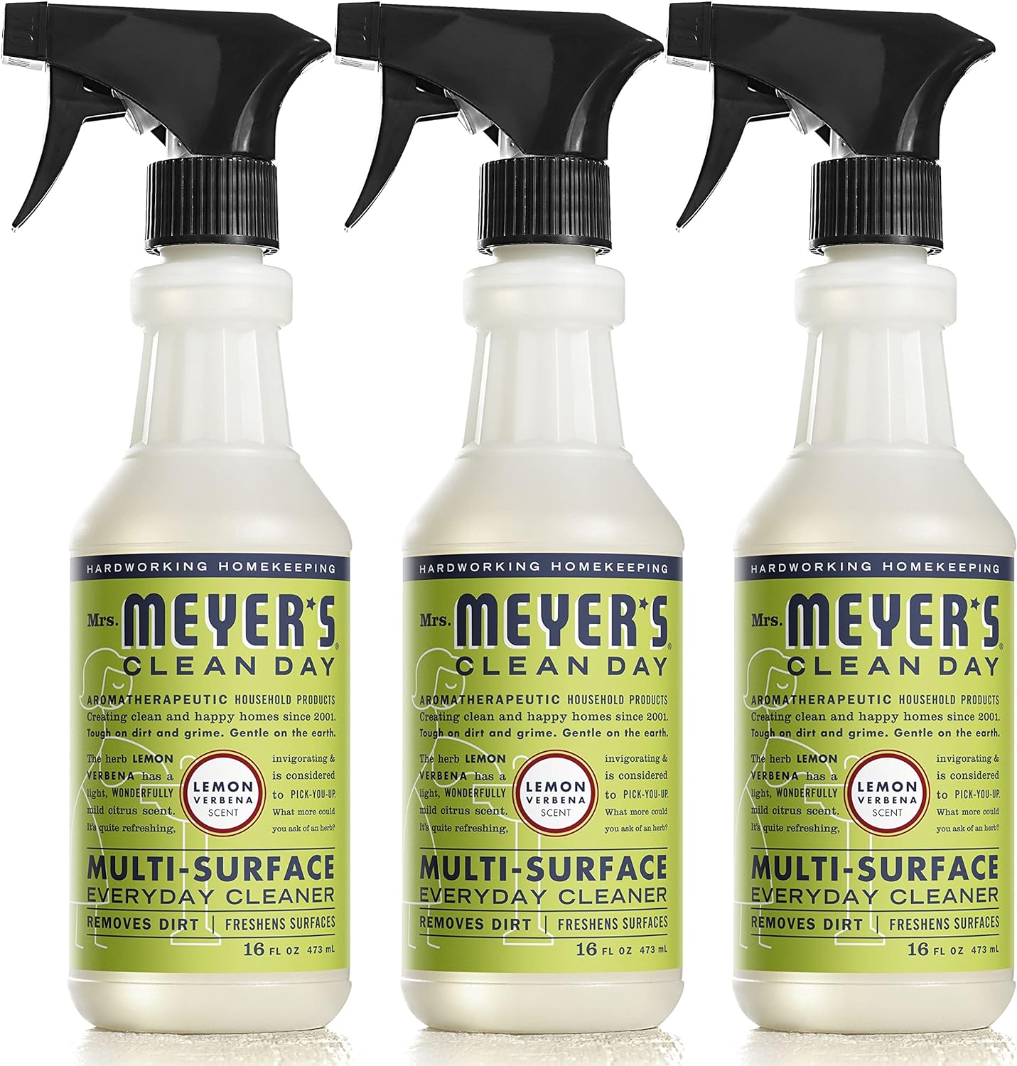 Mrs. Meyer's All-Purpose Cleaner Spray, Lemon Verbena, 16 fl. oz - Pack of 3