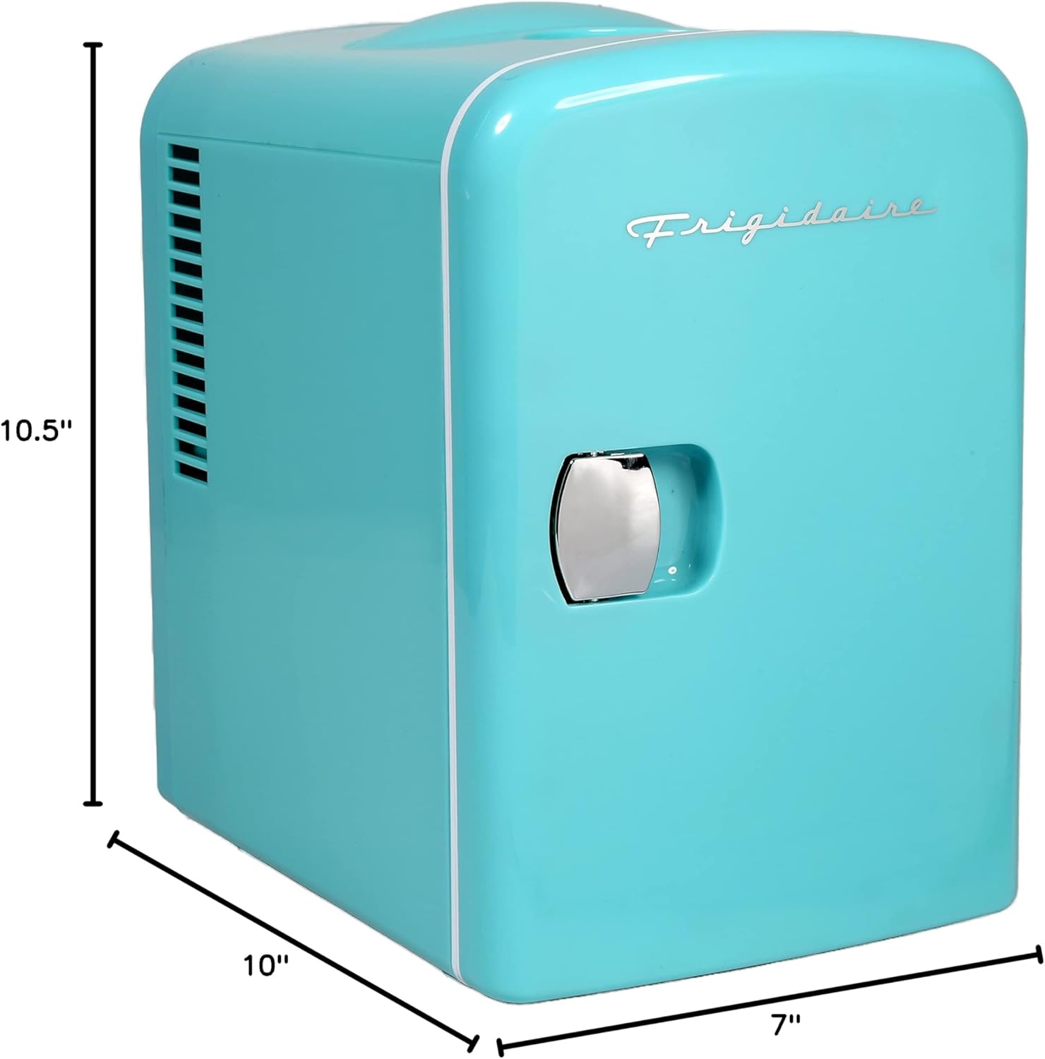 Frigidaire Mini Portable Compact Personal Fridge Cooler, 4 Liter Capacity Chills Six 12 oz Cans, 100% Freon-Free & Eco Friendly, Includes Plugs for Home Outlet & 12V Car Charger – Black