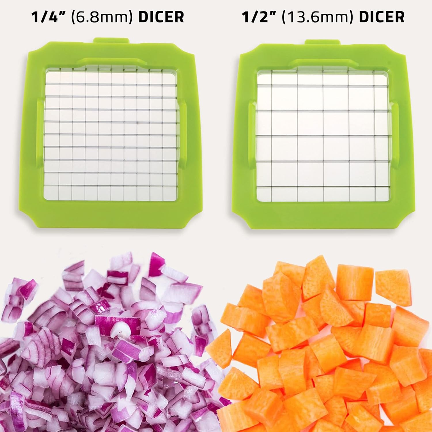 Mueller Pro-Series 10-in-1, 8 Blade Vegetable Chopper, Onion Mincer, Cutter, Dicer, Egg Slicer with Container, French Fry Cutter, Potato Slicer, Home Essentials & Kitchen Gadgets, Salad Chopper