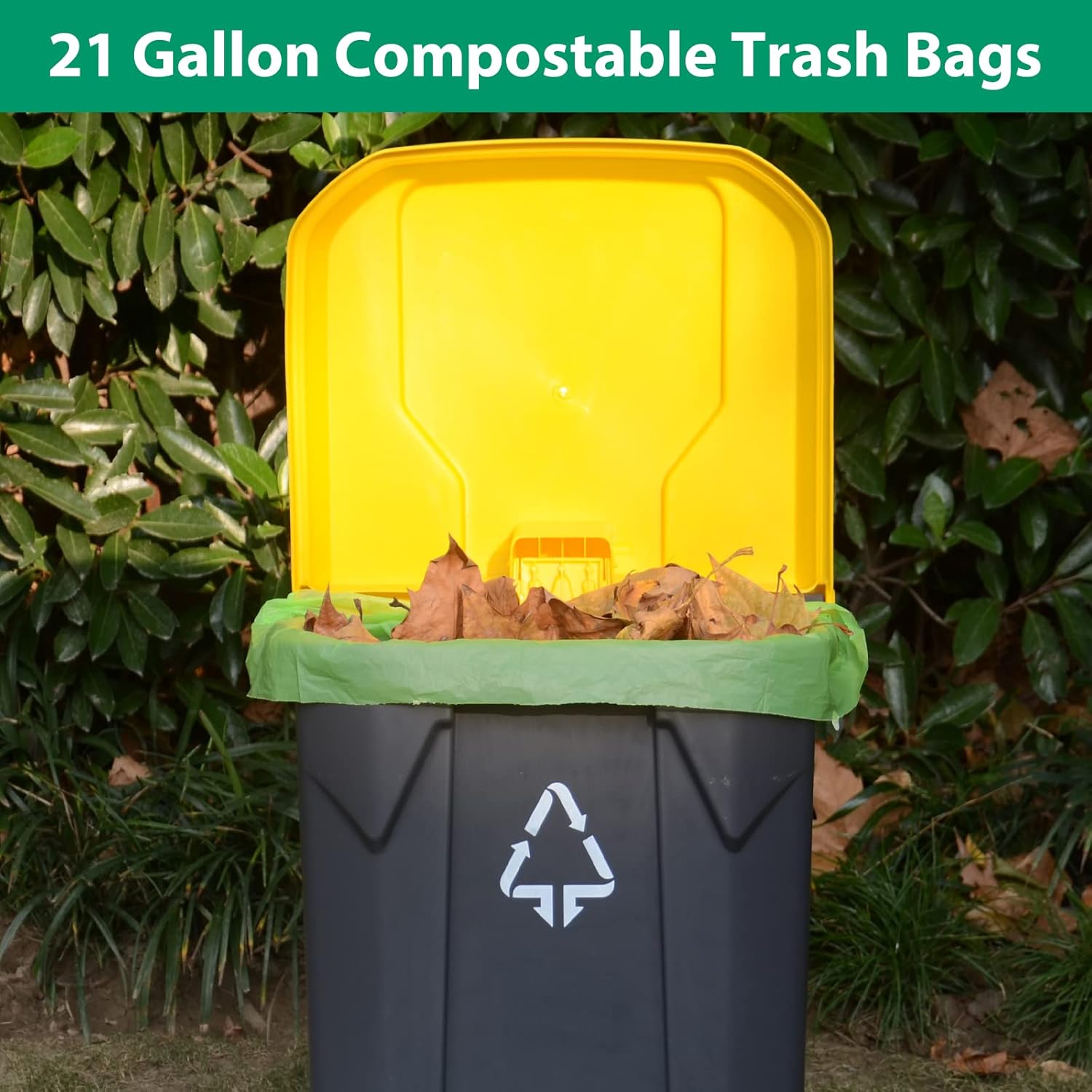 Compostable Bags for Kitchen Compost Bin, 1.2 Gallon, 125 Count, Certified by BPI and ASTM, Leakproof and Odor Control