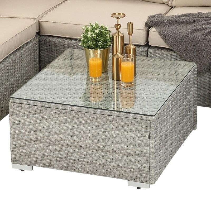 Polla Wicker/Rattan 4 - Person Seating Group with Cushions