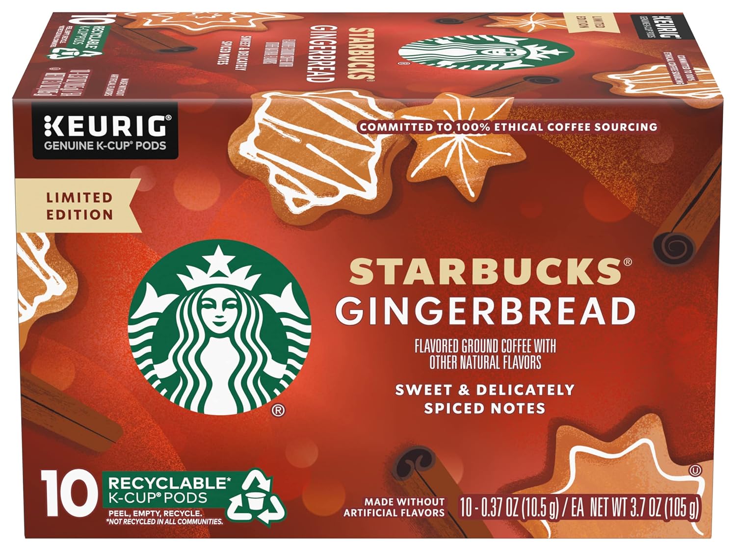 Starbucks K-Cup Coffee Pods, Starbucks Blonde Roast Coffee, Veranda Blend for Keurig Brewers, 100% Arabica, 6 boxes (60 pods total)
