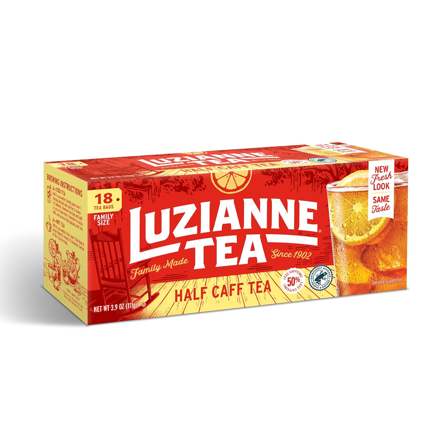 Luzianne Unsweetened Iced Tea Bags, Gallon Size, 24ct Box (Pack of 1)
