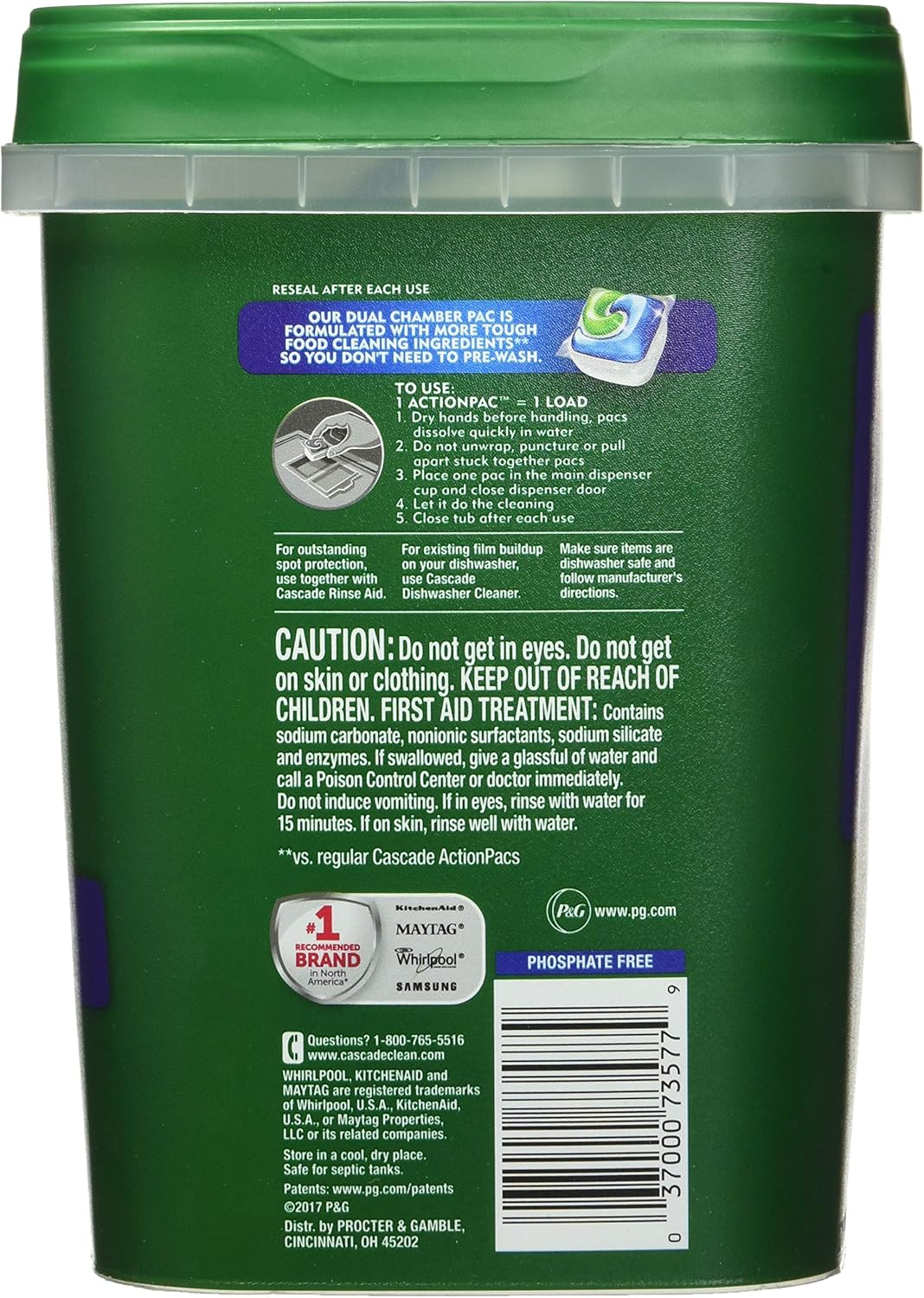 Cascade Complete Dishwasher Pods - Fresh Scent ActionPacs, 78 Count