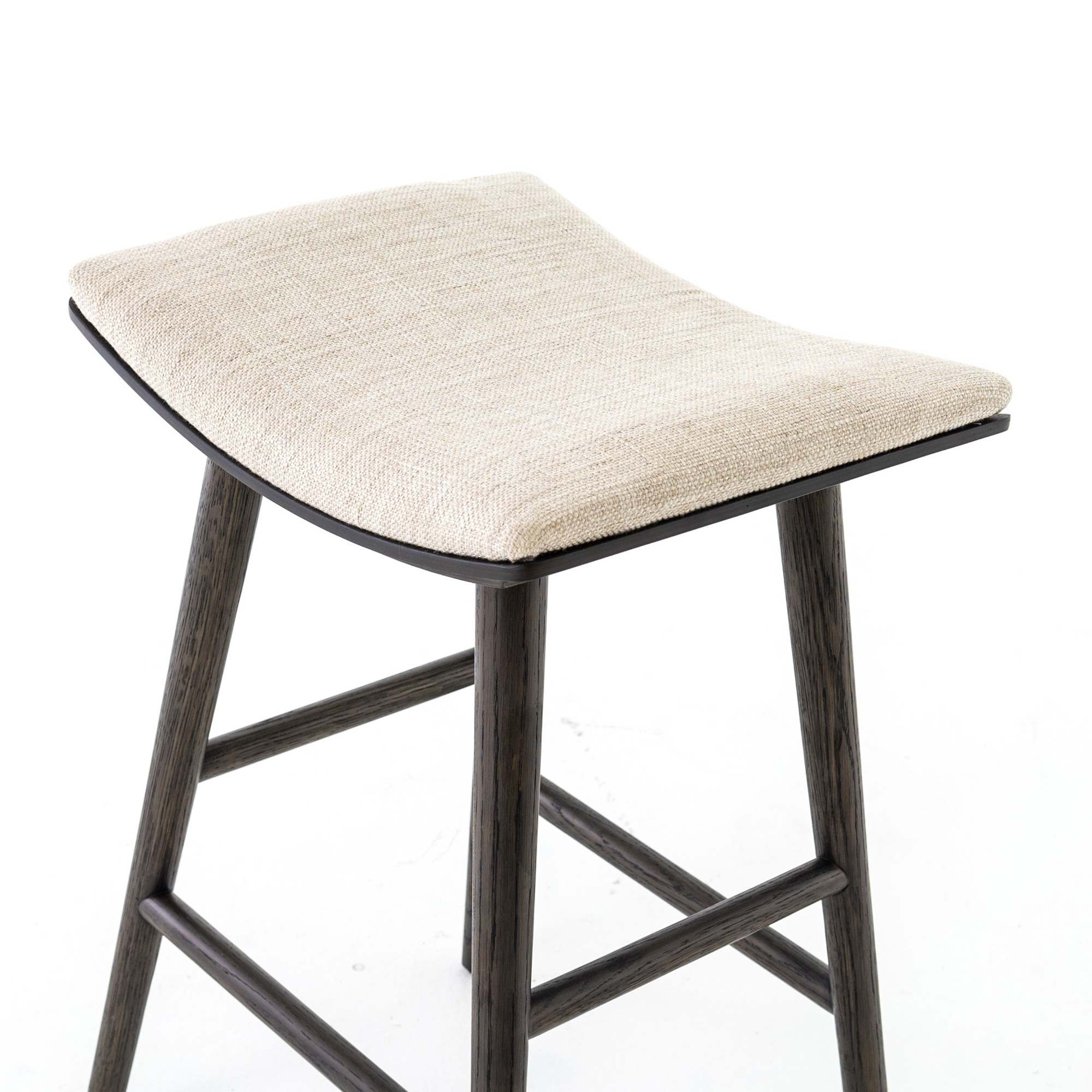 Andalusia Upholstered Saddle Backless Stool