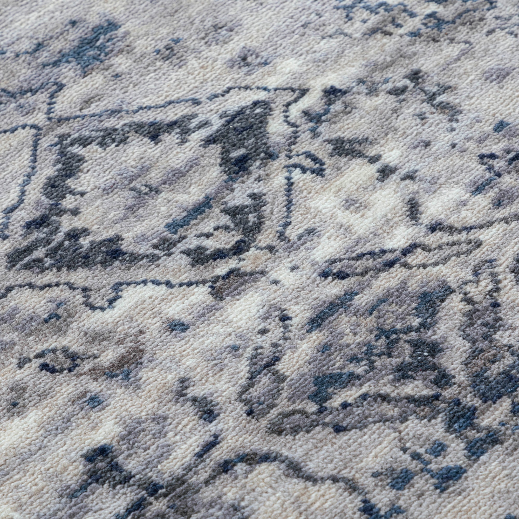 Broken Floral Hand Knotted Rug