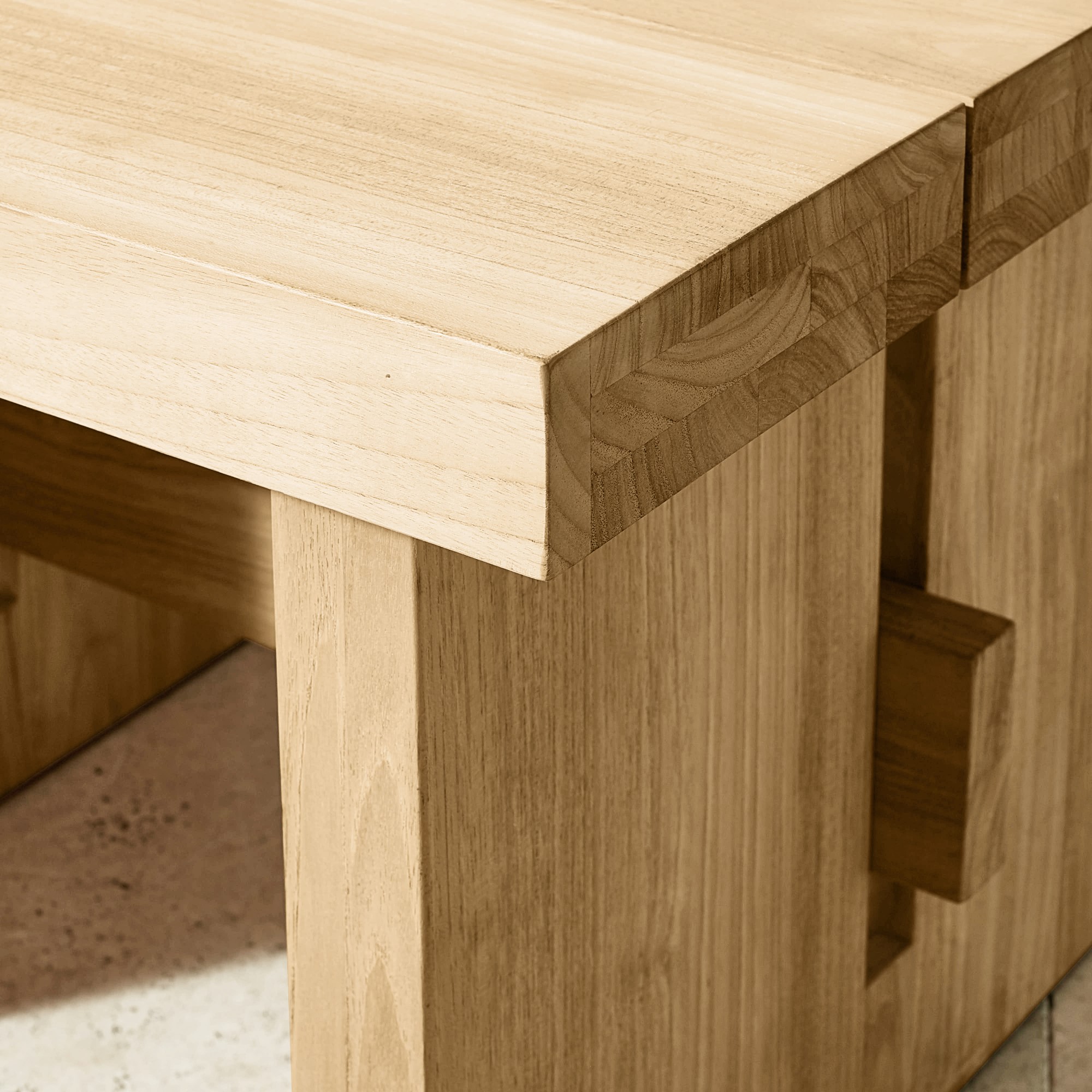 San Clemente Natural Teak Outdoor Side Table (24.5