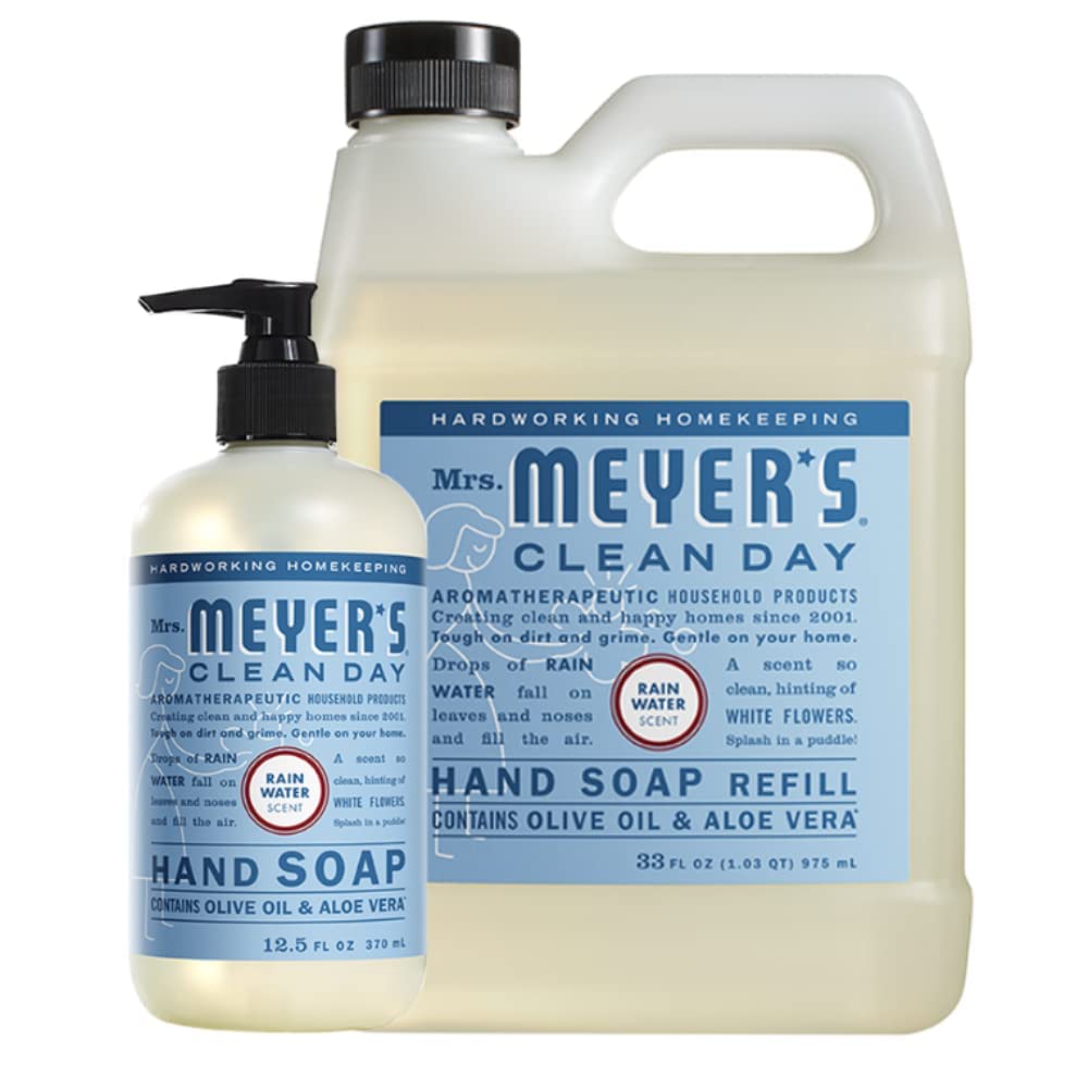 MRS. MEYER'S CLEAN DAY Hand Soap, Made with Essential Oils, Biodegradable Formula, Honeysuckle, 12.5 fl. oz - Pack of 3