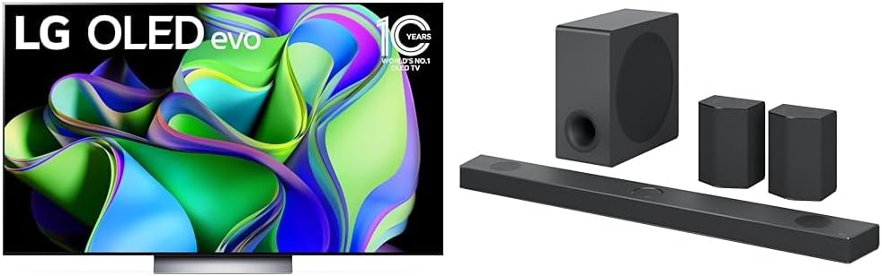 LG C3 Series 83-Inch Class OLED evo 4K Processor Smart Flat Screen Wall Mount TV with Magic Remote AI-Powered OLED83C3PUA, 2023 with Alexa Built-in