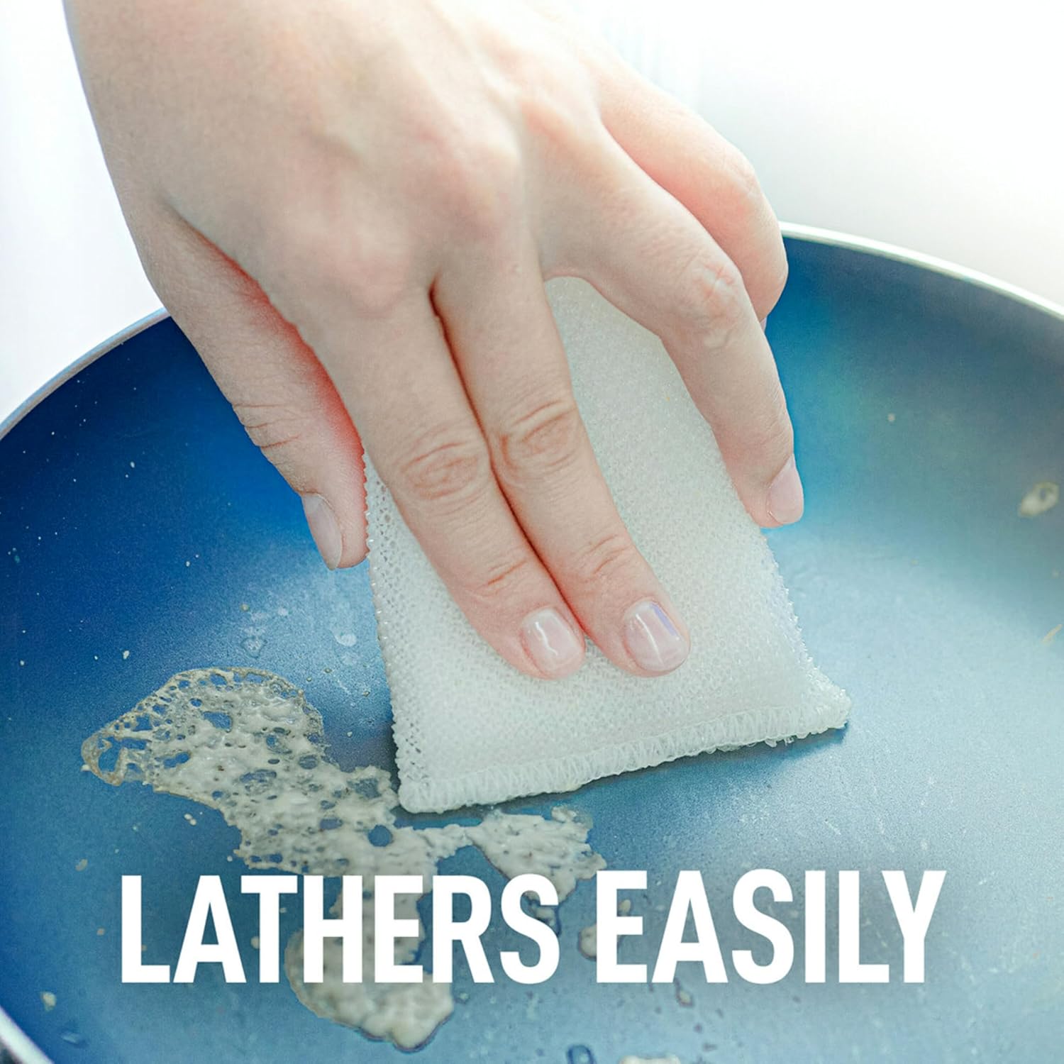 Scotch-Brite Dobie Pads, Dobie Sponge for All Purpose Cleaning of Kitchen, Bathroom, and Household, Non Scratch Dobie Cleaning Pads Safe for Non-Stick Cookware, 12 Dobie Pads