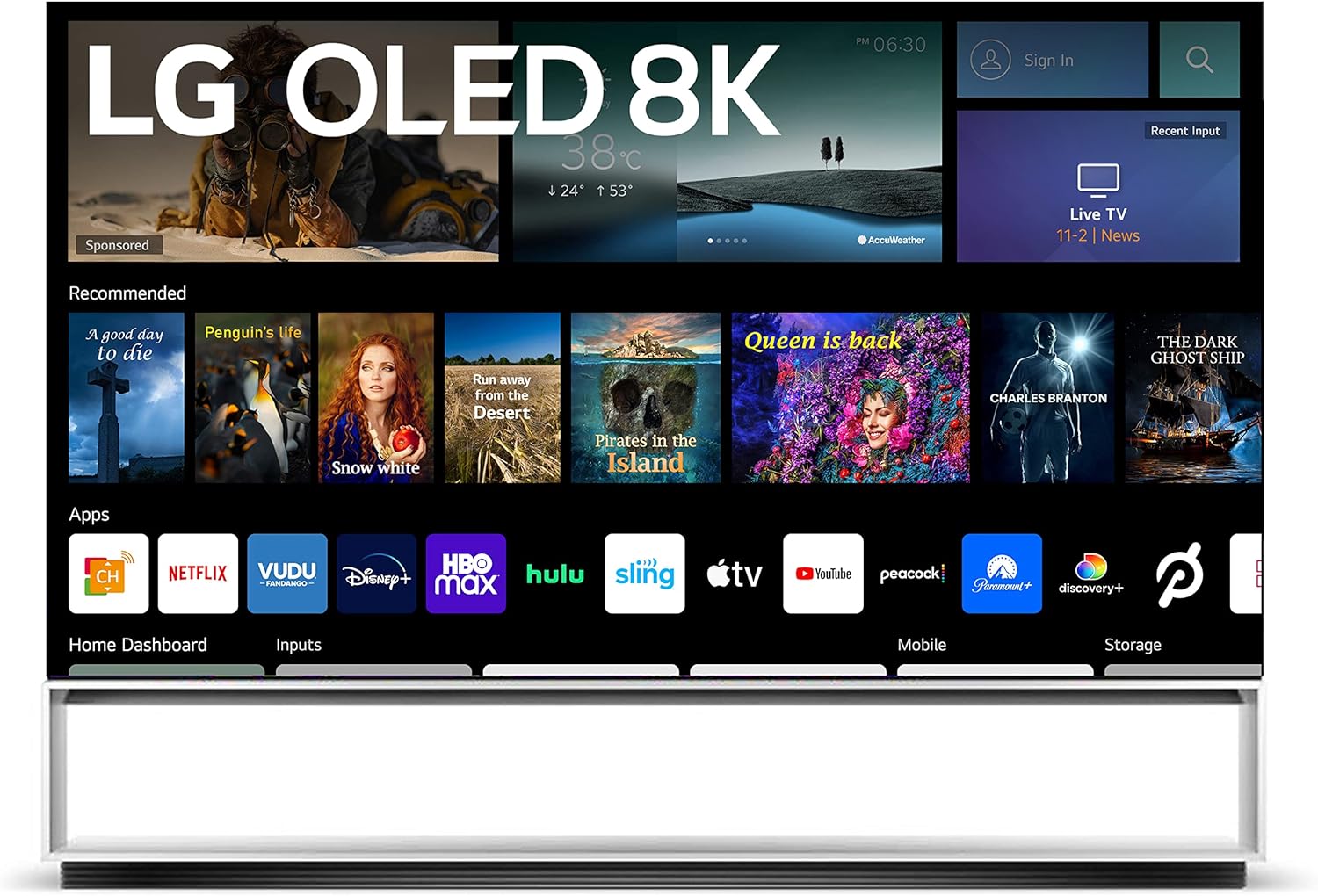 LG Signature 88-Inch Class OLED Z2 Series Alexa Built-in 8K Smart TV, 120Hz Refresh Rate, AI-Powered , Dolby Vision IQ and Dolby Atmos, WiSA Ready, Cloud Gaming (OLED88Z2PUA, 2022)