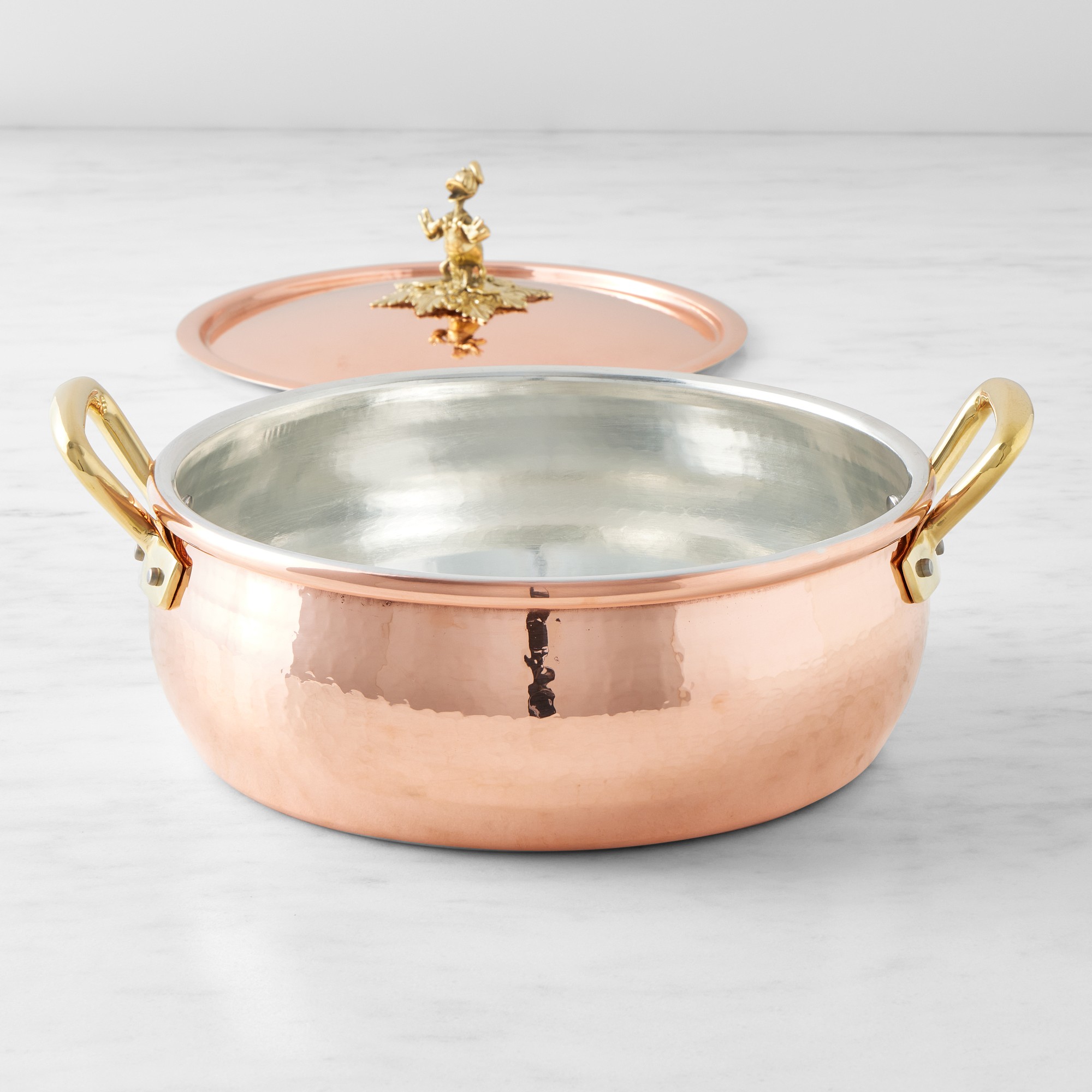 Ruffoni Historia Disney© Hammered Copper Braiser with Donald Duck Knob, 6-Qt.