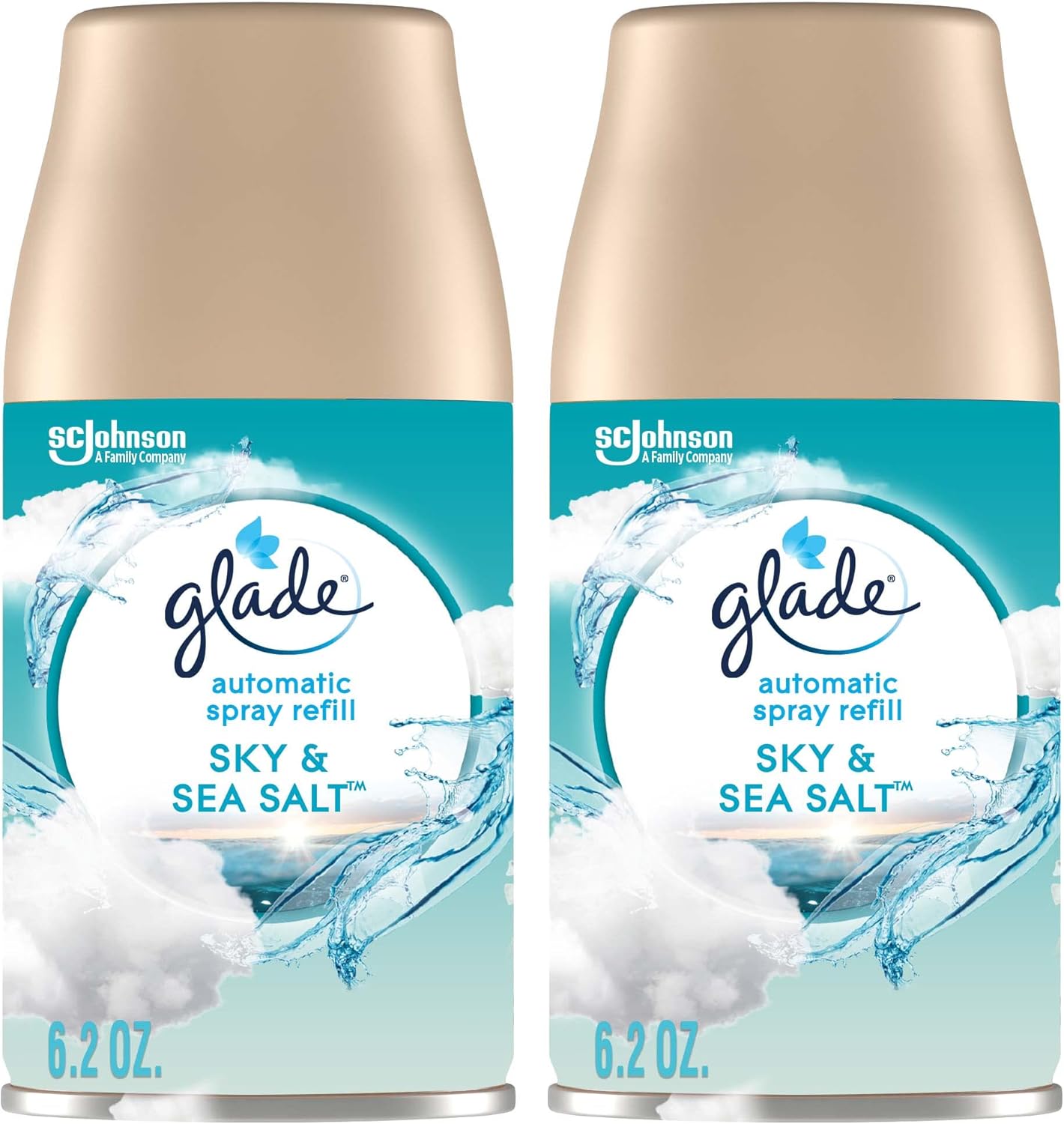Glade Automatic Spray Air Freshener Refill, Scented Air Freshener for Home and Bathroom, Clean Linen, 6.2 Oz, 2 Count
