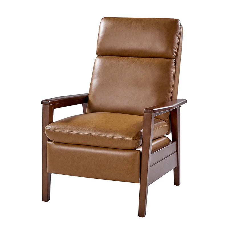 Rainer Timeless Elegance Faux Leather Solid Wood Recliner