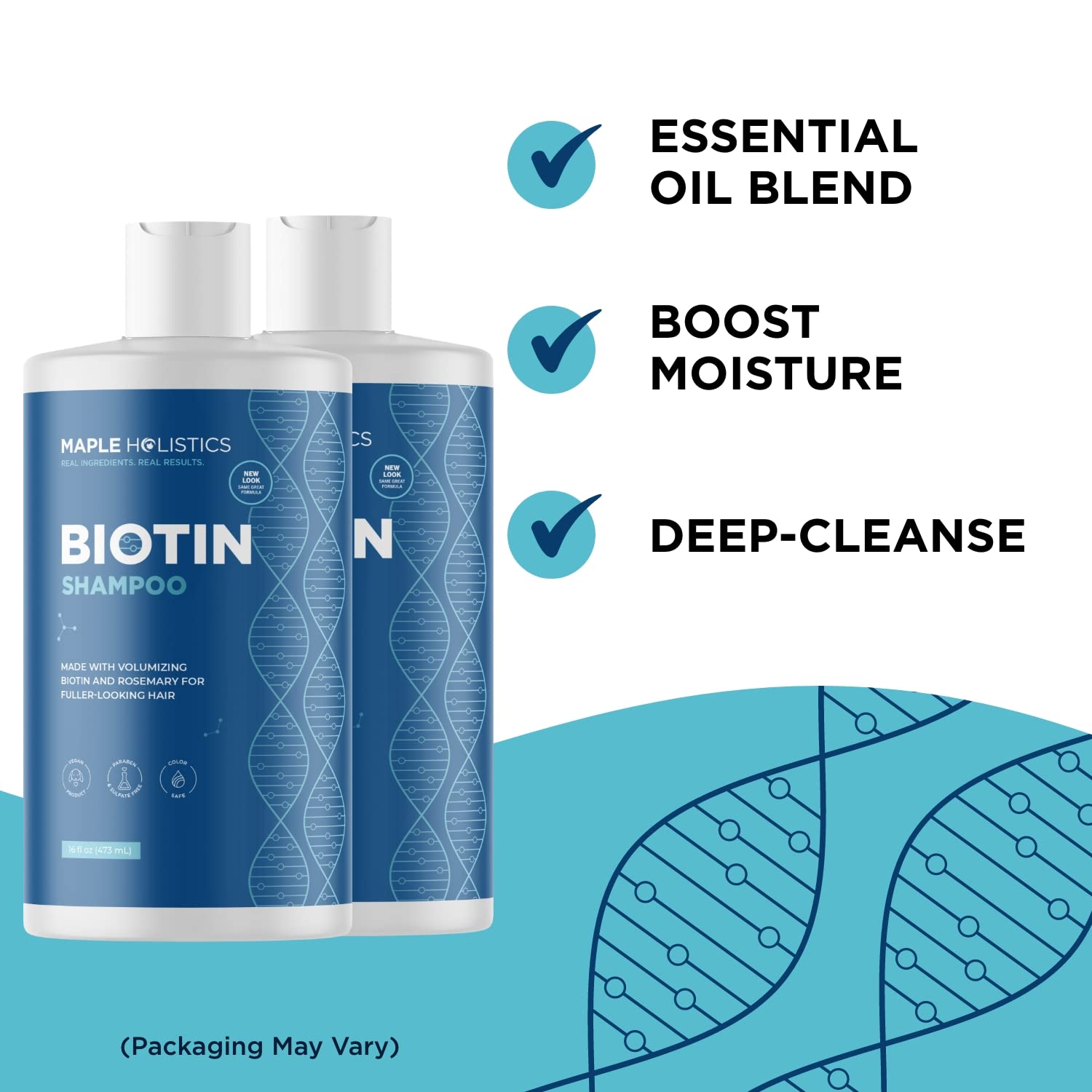 Rosemary and Biotin Shampoo for Thinning Hair - Vegan Volumizing Shampoo for Fine Hair with Argan and Tea Tree Oil - Paraben Silicone and Sulfate Free Shampoo for Dry Damaged Weak and Thin Hair Care