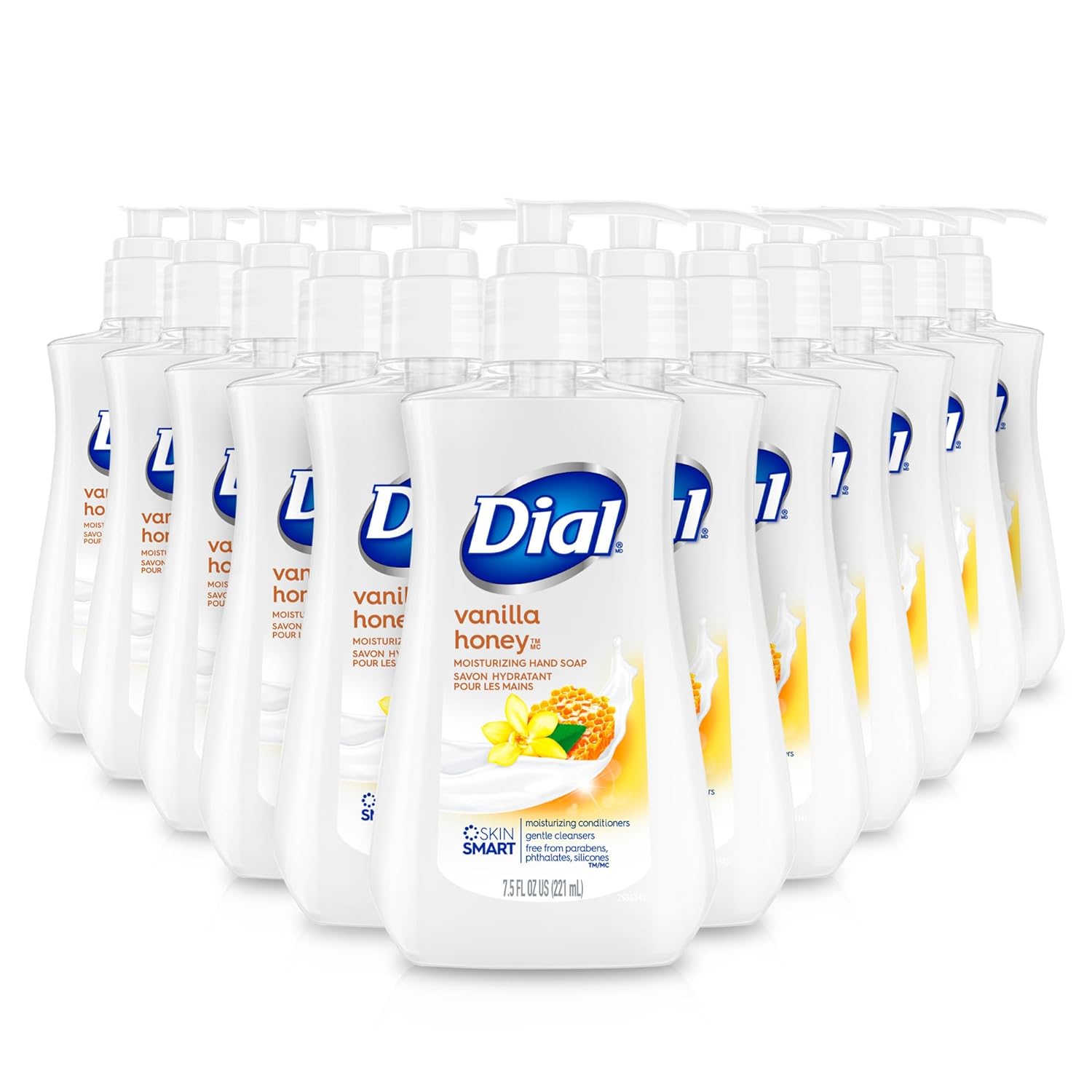 Dial Antibacterial Liquid Hand Soap, Spring Water, 11 fl oz (Pack of 4)