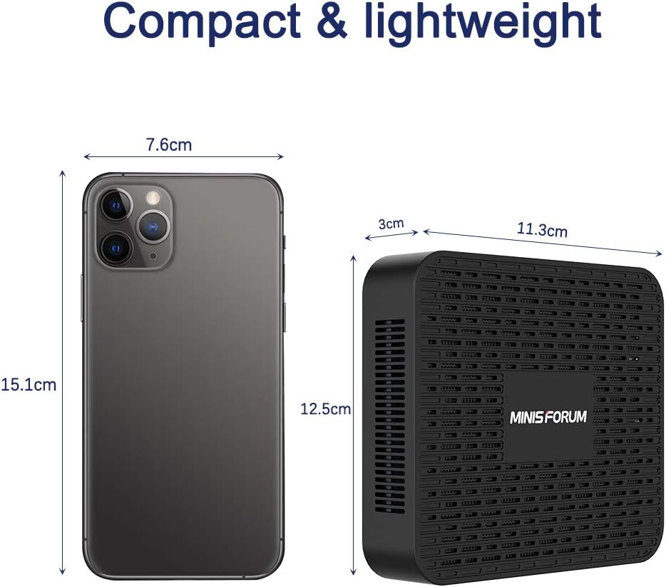 COOFUN Z83-W Mini PC, Atom x5-Z8350 Processor 2GB/32GB 1000Mbps LAN 2.4/5.8G Dual Band WiFi BT 4.0 with HDMI and VGA Ports, Windows 10,Fanless Computer