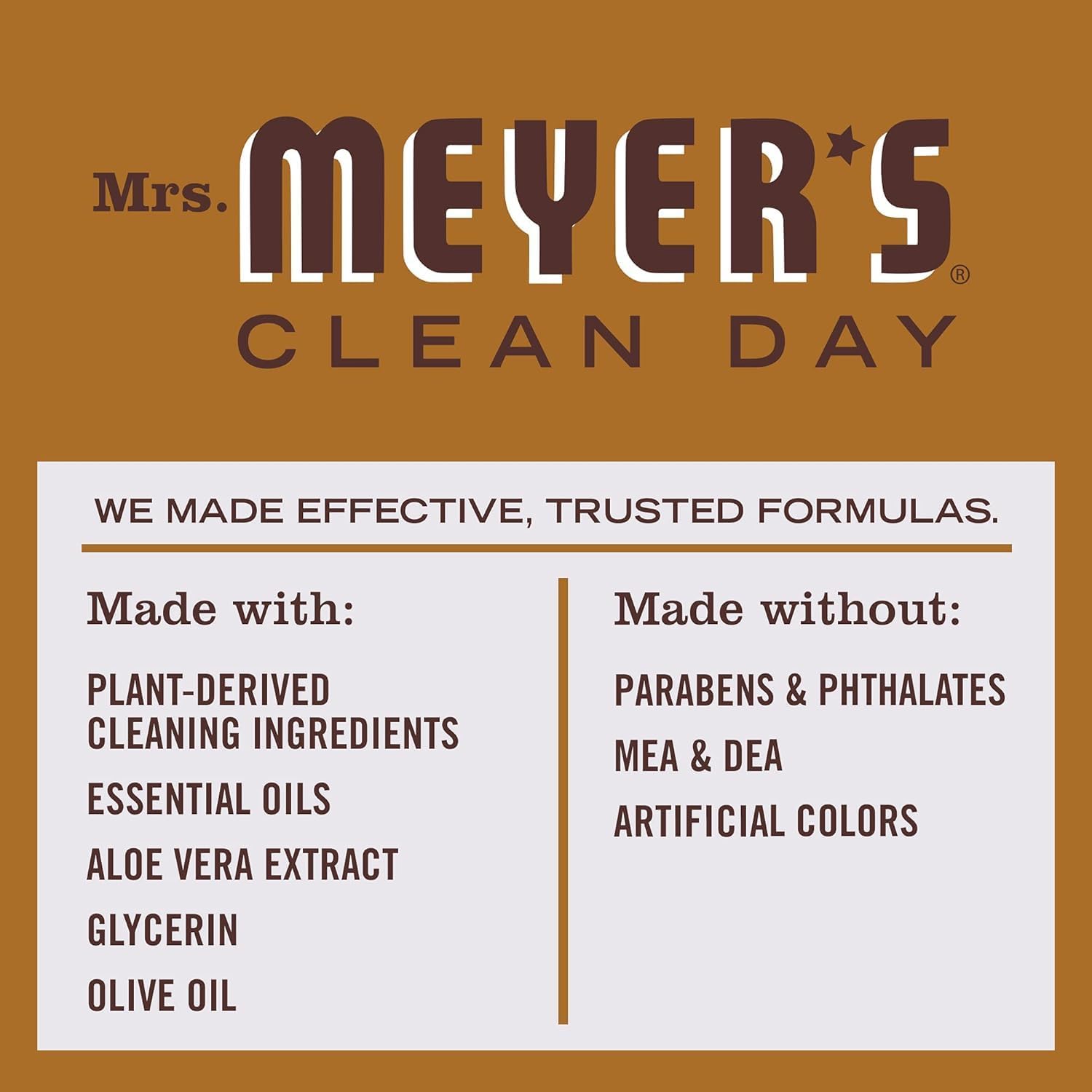 MRS. MEYER'S CLEAN DAY Hand Soap, Made with Essential Oils, Apple Cider, 12.5 Fl Oz (Pack of 3)