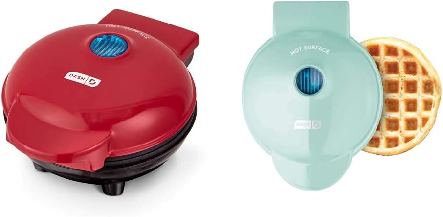 Dash Mini Maker Portable Grill Machine + Panini Press for Gourmet Burgers, Sandwiches, Chicken + Other On the Go Breakfast, Lunch, or Snacks with Recipe Guide - Aqua