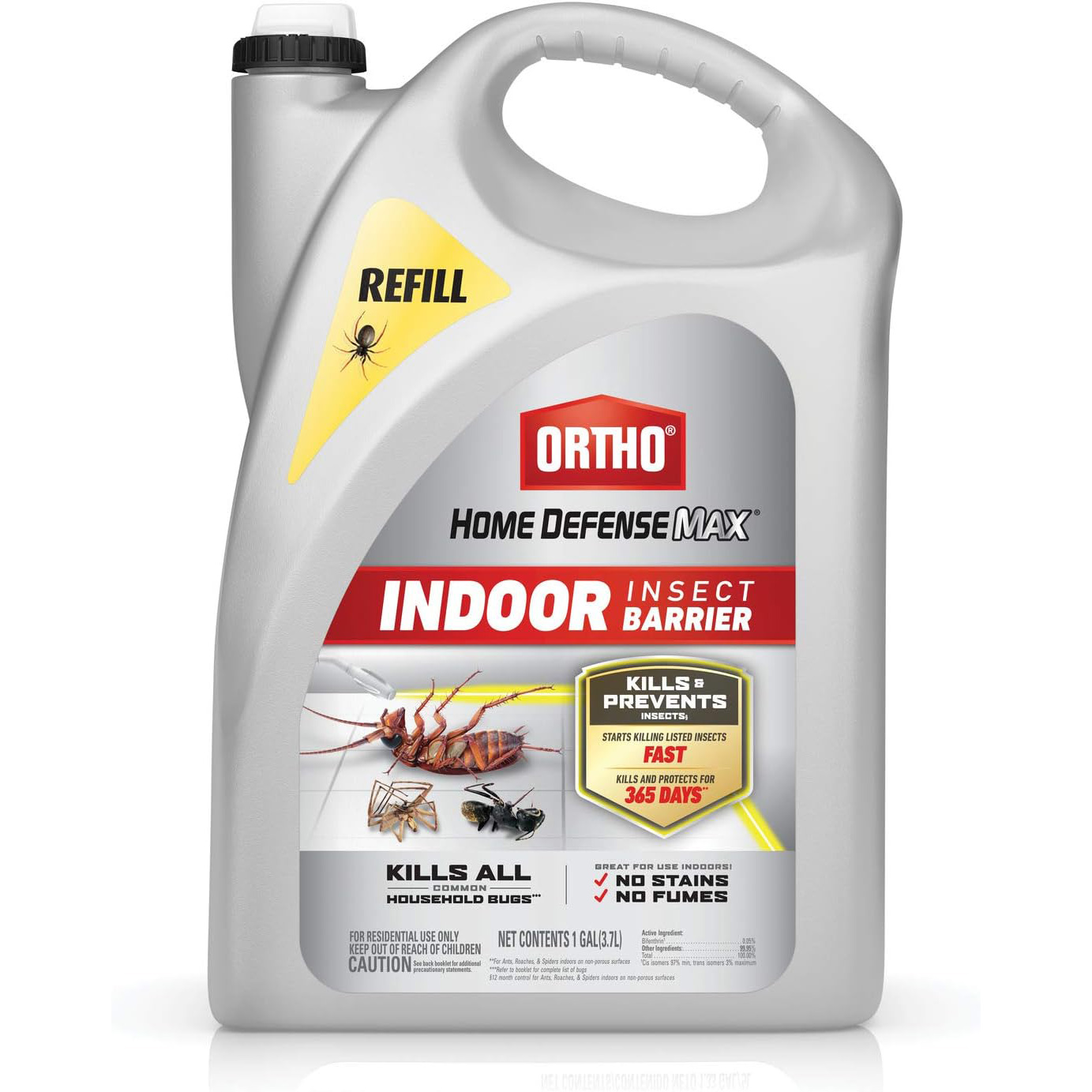 Ortho Home Defense Max Indoor Insect Barrier: Starts to Kill Ants, Roaches, Spiders, Fleas & Ticks Fast, 1 gal.
