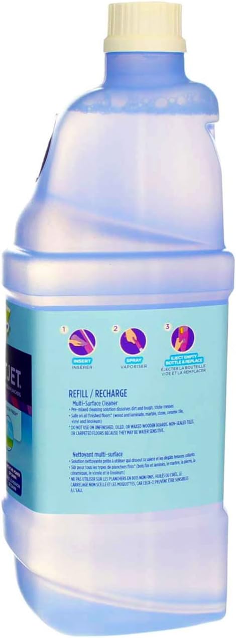 Swiffer WetJet Multi-Purpose Floor Cleaner Solution with Febreze Refill, Lavender Scent, 1.25 Liter -42.2 Fl Oz (Pack of 2)
