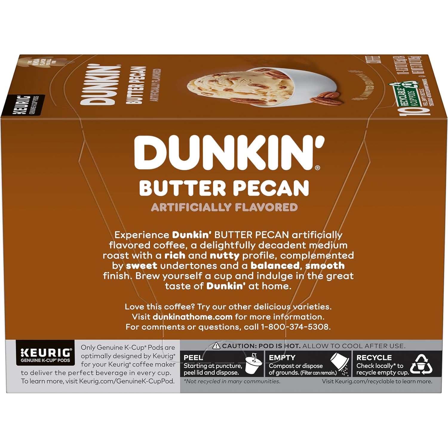 Dunkin' Original Blend Medium Roast Coffee, 60 Keurig K-Cup Pods