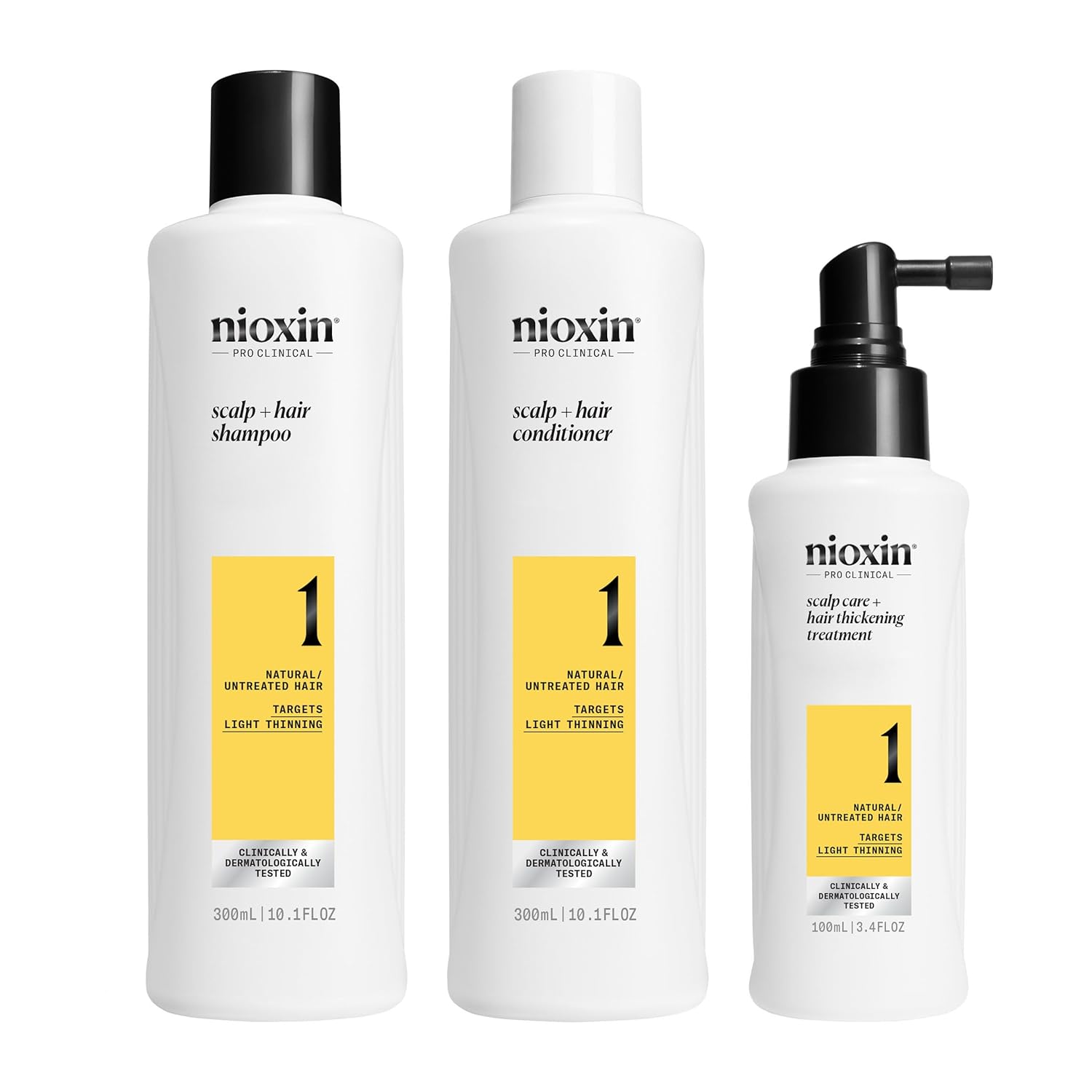 Nioxin Scalp + Hair Thickening System 2 - Hair Thickening System for Natural Hair with Progressed Thinning, Full Size (Packaging May Vary)
