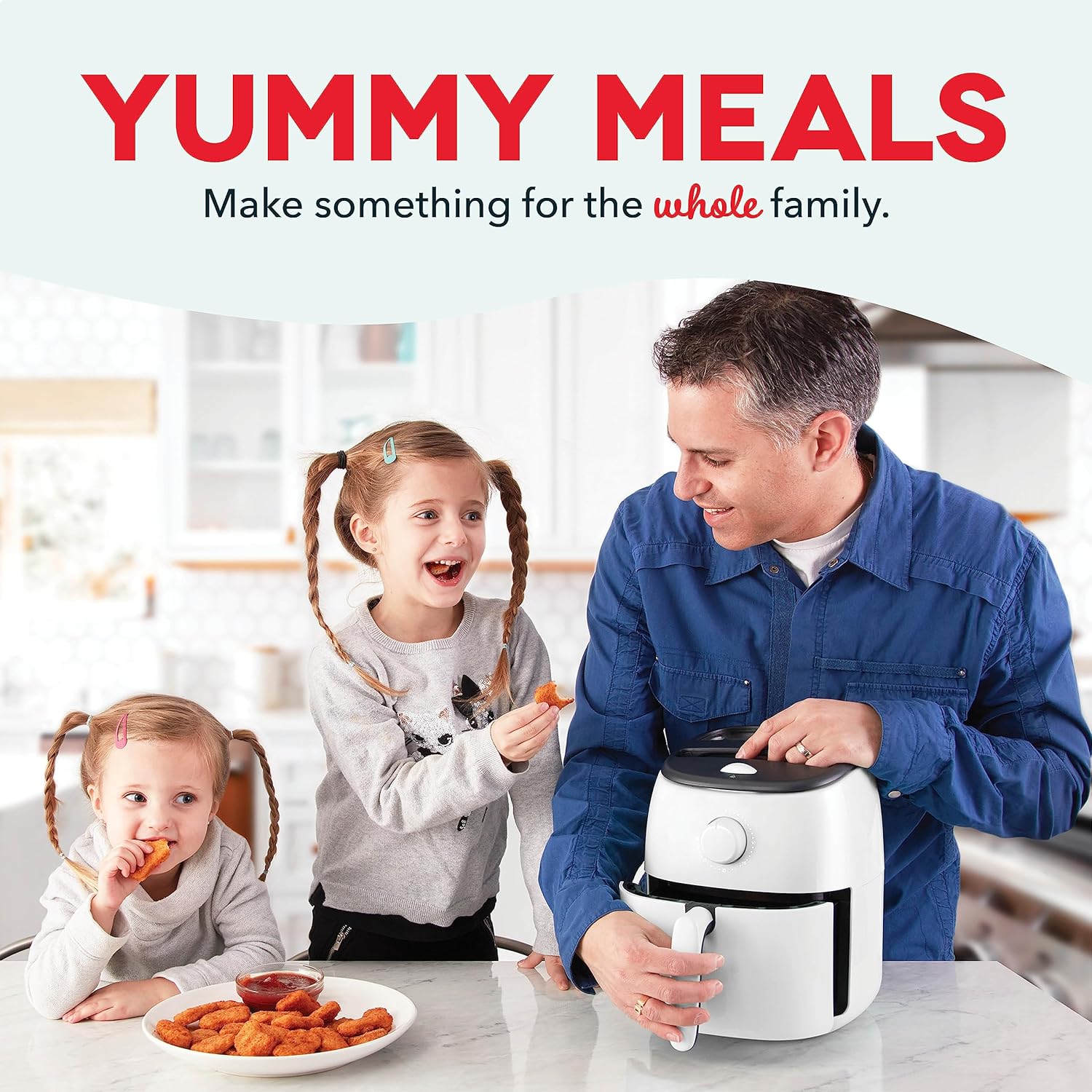 DASH Tasti-Crisp™ Electric Air Fryer Oven, 2.6 Qt., Aqua – Compact Air Fryer for Healthier Food in Minutes, Ideal for Small Spaces - Auto Shut Off, Analog, 1000-Watt