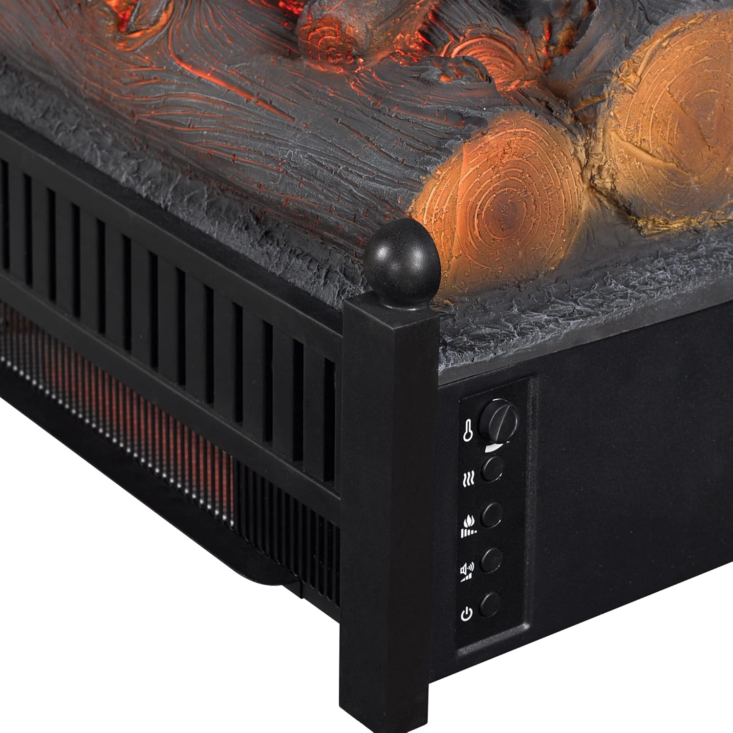 duraflame Electric Log Set 400 Sq Ft Heater, Faux Logs Insert with Lifelike Flames for Existing Fireplaces, Remote Control Included