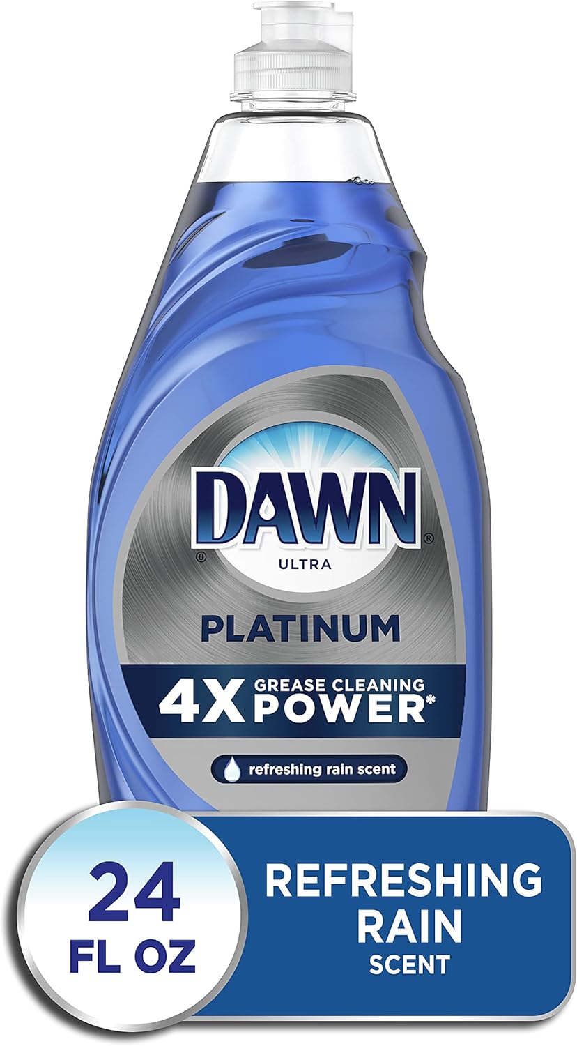 Dawn Platinum Dishwashing Liquid Dish Soap, Refreshing Rain Scent, 32.7 fl oz