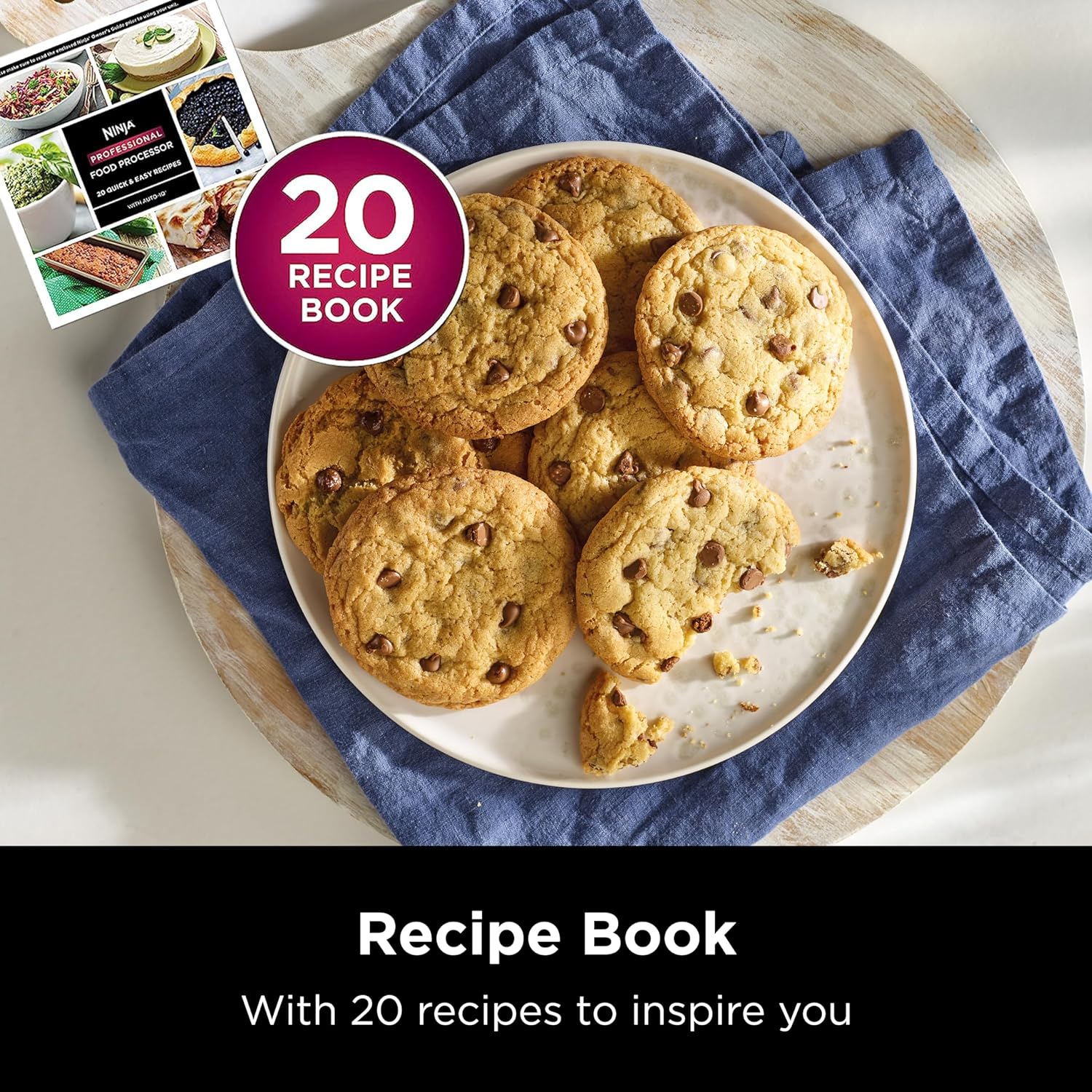 Ninja Food Processor, Professional Plus, 1000 Peak Watts, 4 Functions for Chopping, Slicing, Purees & Dough with 9-Cup Processor Bowl, 3 Blades, Food Chute & Pusher, Silver, BN601