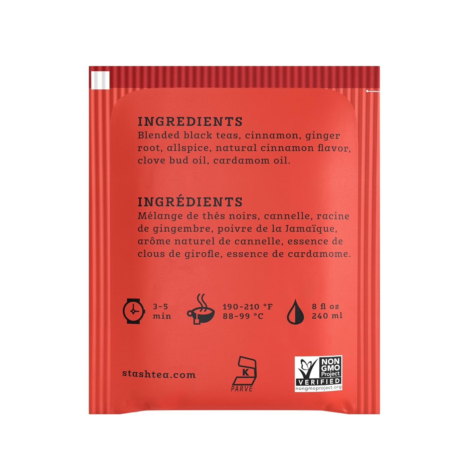 Stash Tea Double Bergamot Earl Grey Black Tea, Box of 100 Tea Bags