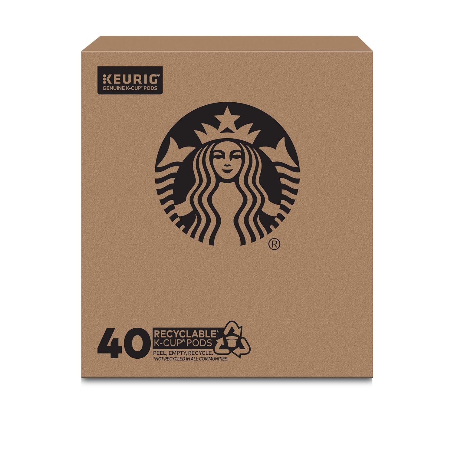 Starbucks K-Cup Coffee Pods, Medium Roast Coffee, Pike Place Roast for Keurig Brewers, 100% Arabica, 4 boxes (96 pods total)