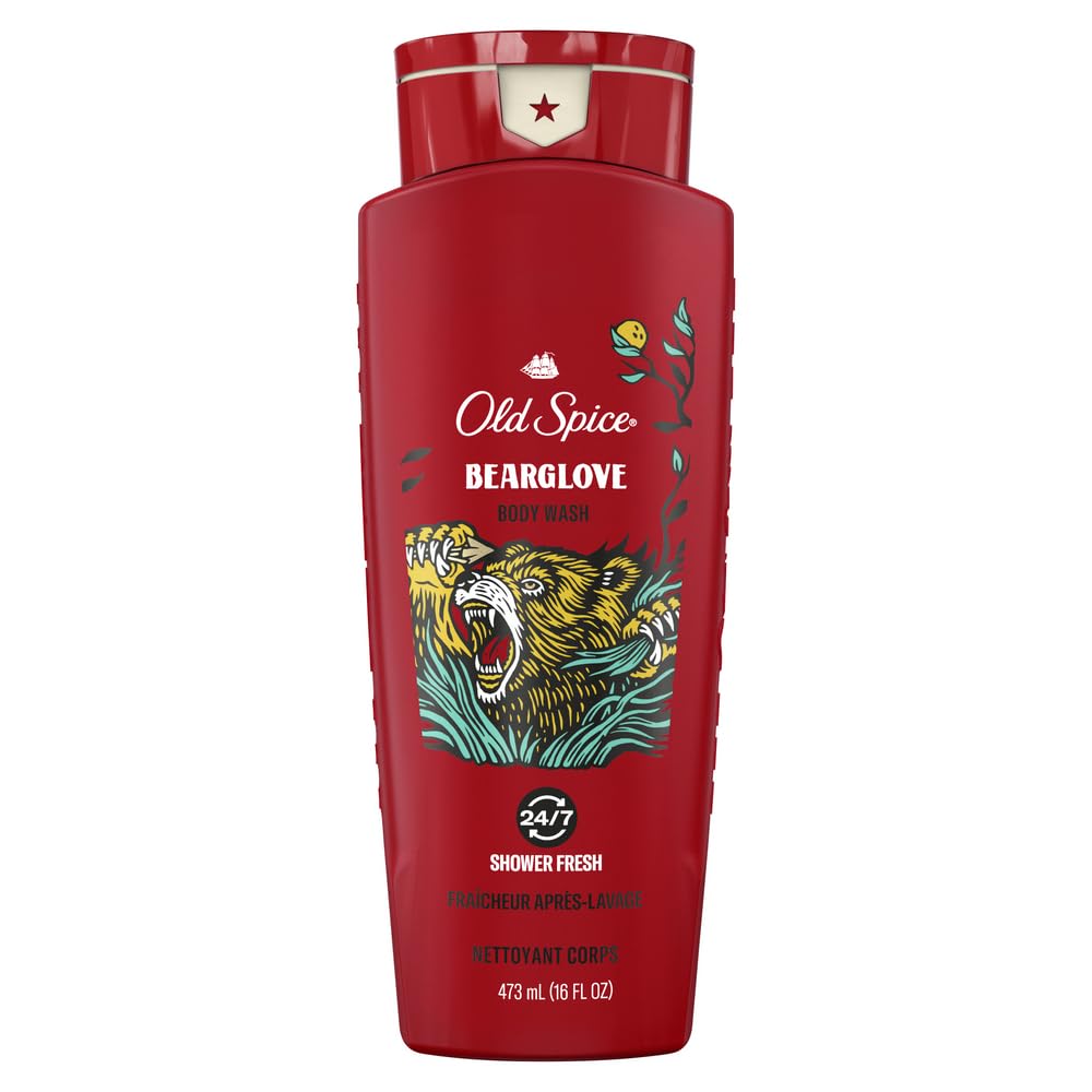 Old Spice Body Wash for Men, 24/7 Shower Fresh with Lasting Scent, Red Collection, Swagger with Cedarwood Scent, 24 fl oz (Pack of 2)